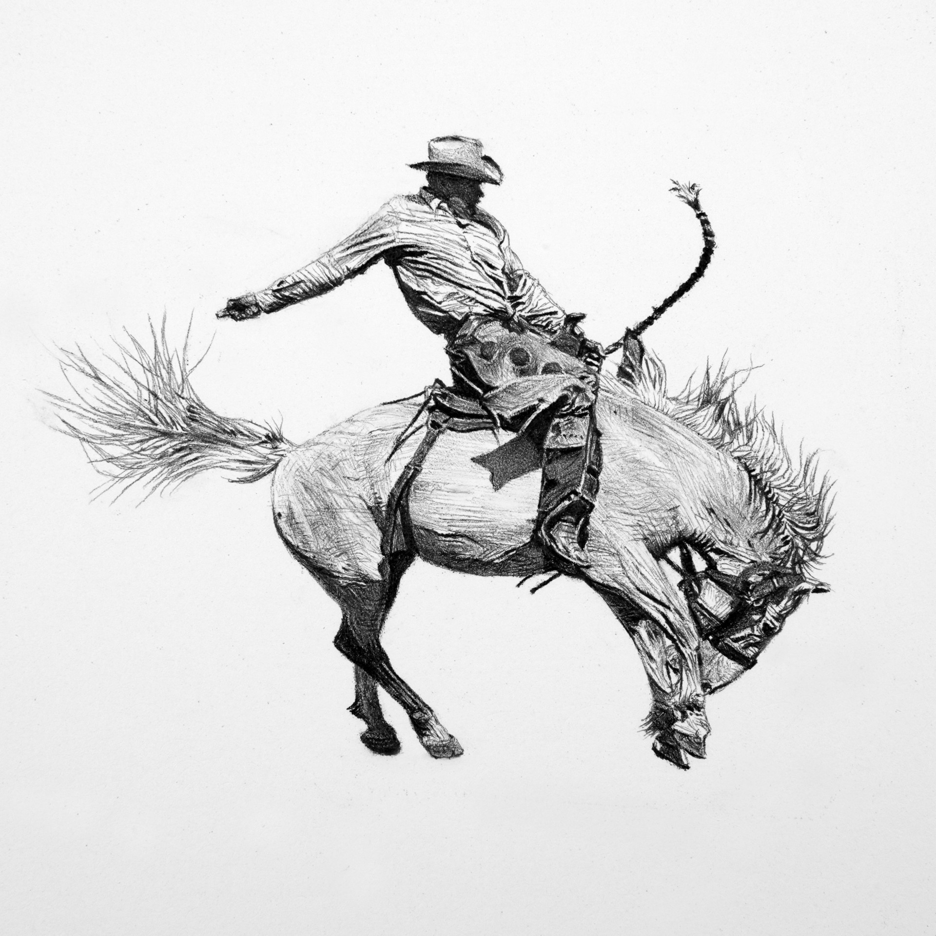 Untitled Bronc Rider  (6254) by Clayton Porter