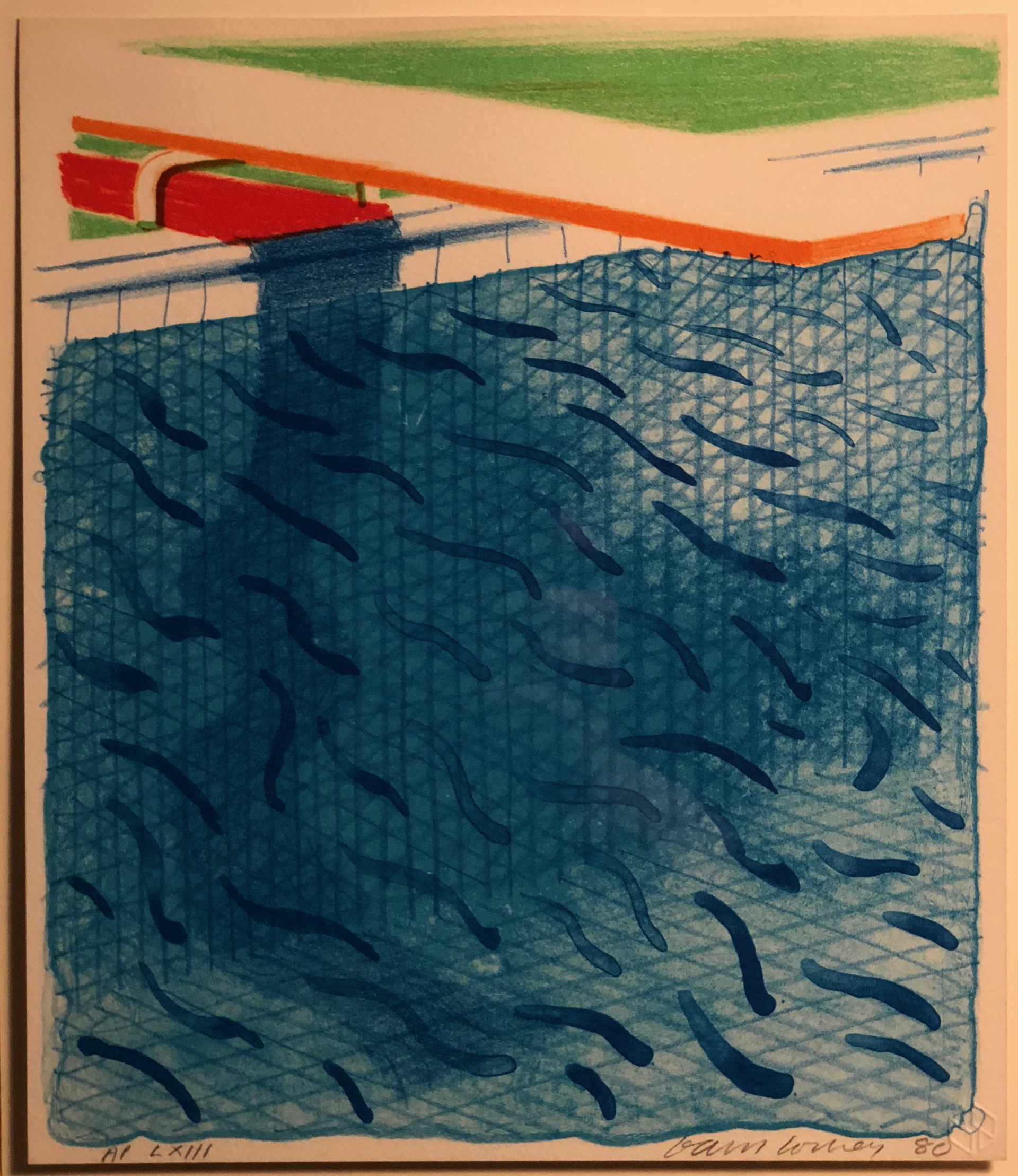 Pool Made with Paper and Blue Ink for Book by David Hockney (b. 1937 -    )
