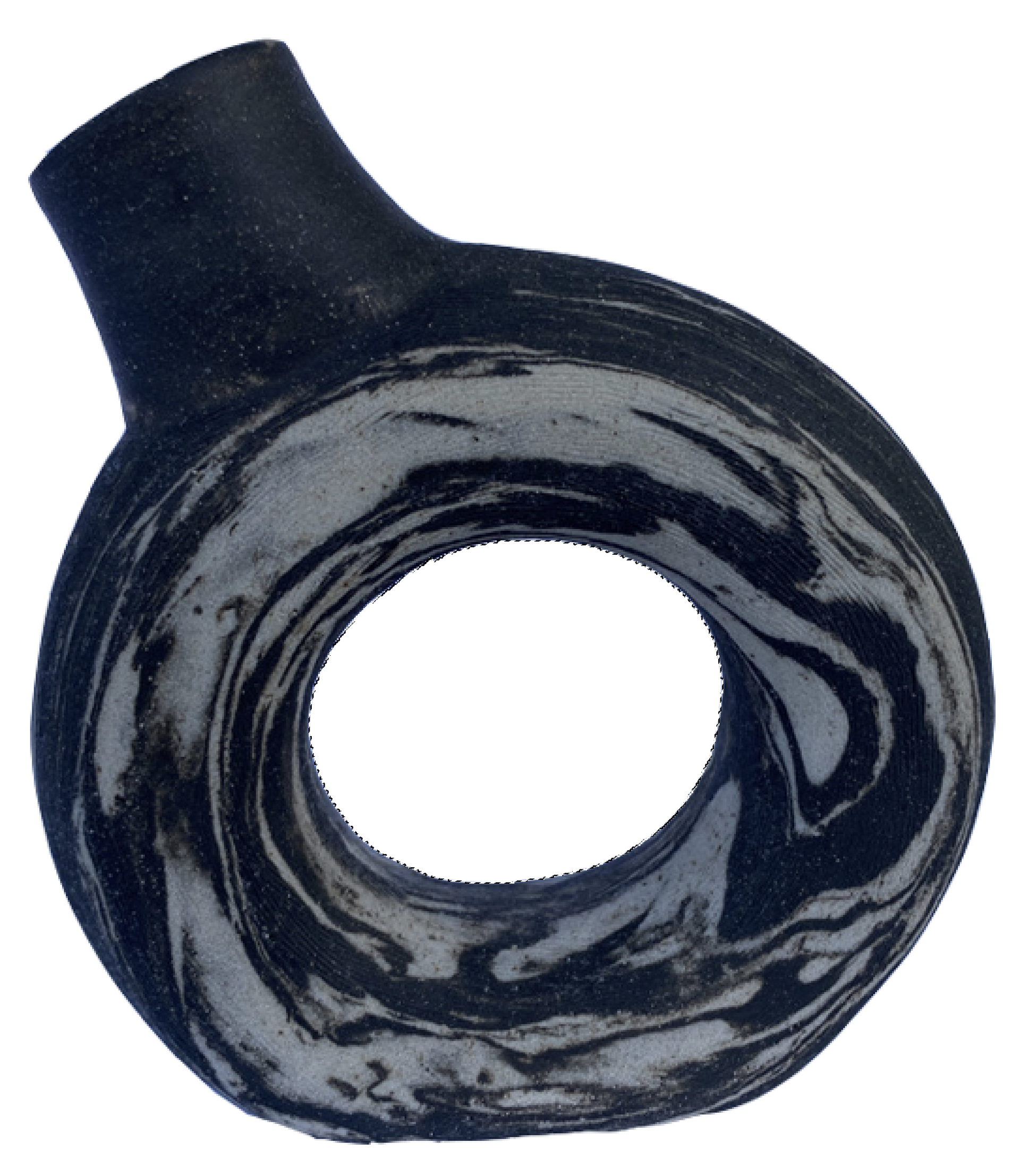 Black and White Circle Vase by Faye Maeshiro