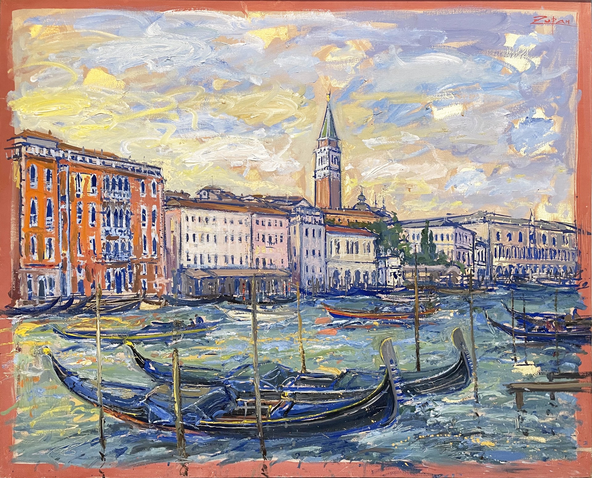 Gondola's On The Grand Canal by Bruno Zupan