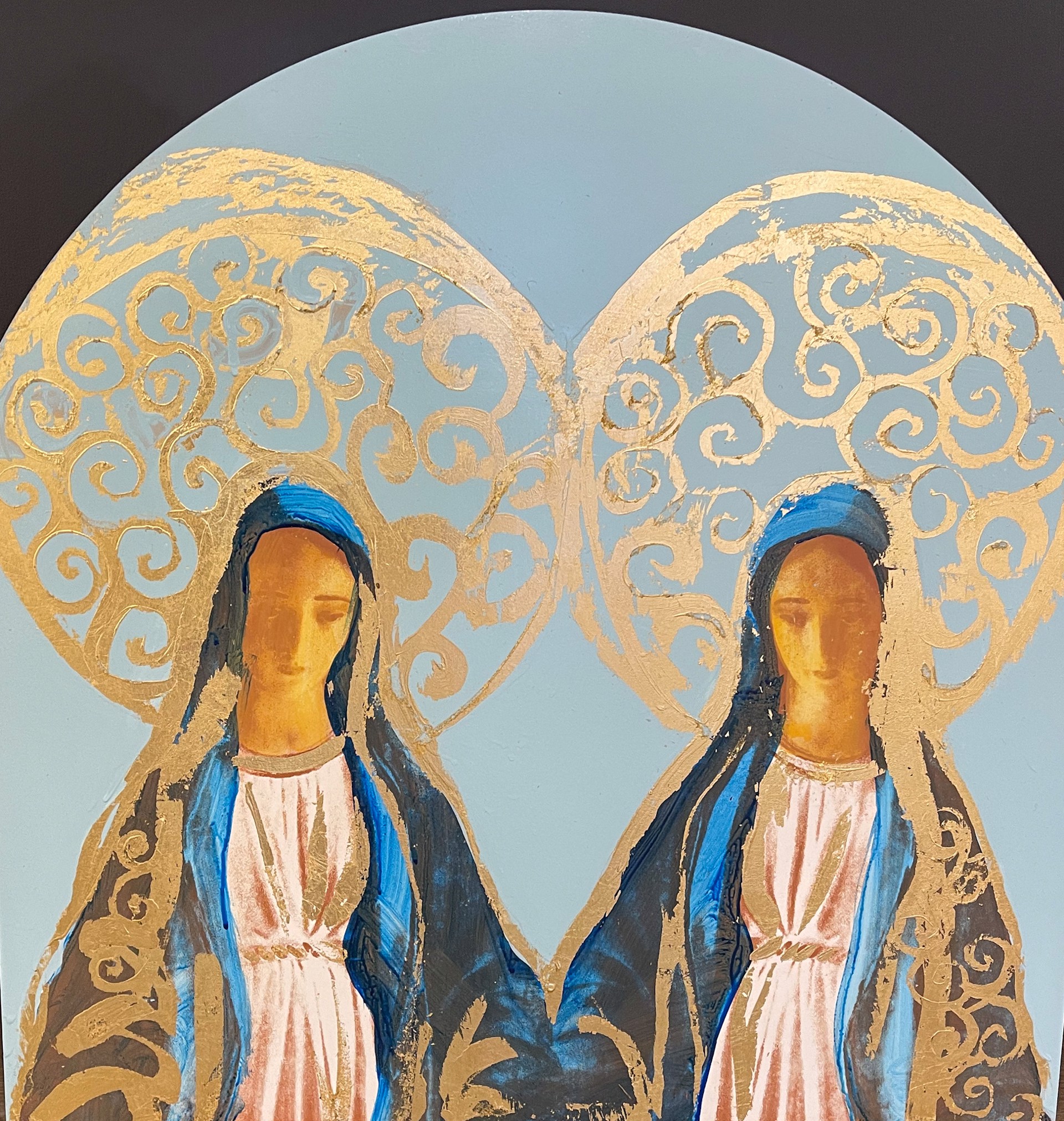 Mirrored Hail Mary in Blue by Megan Coonelly