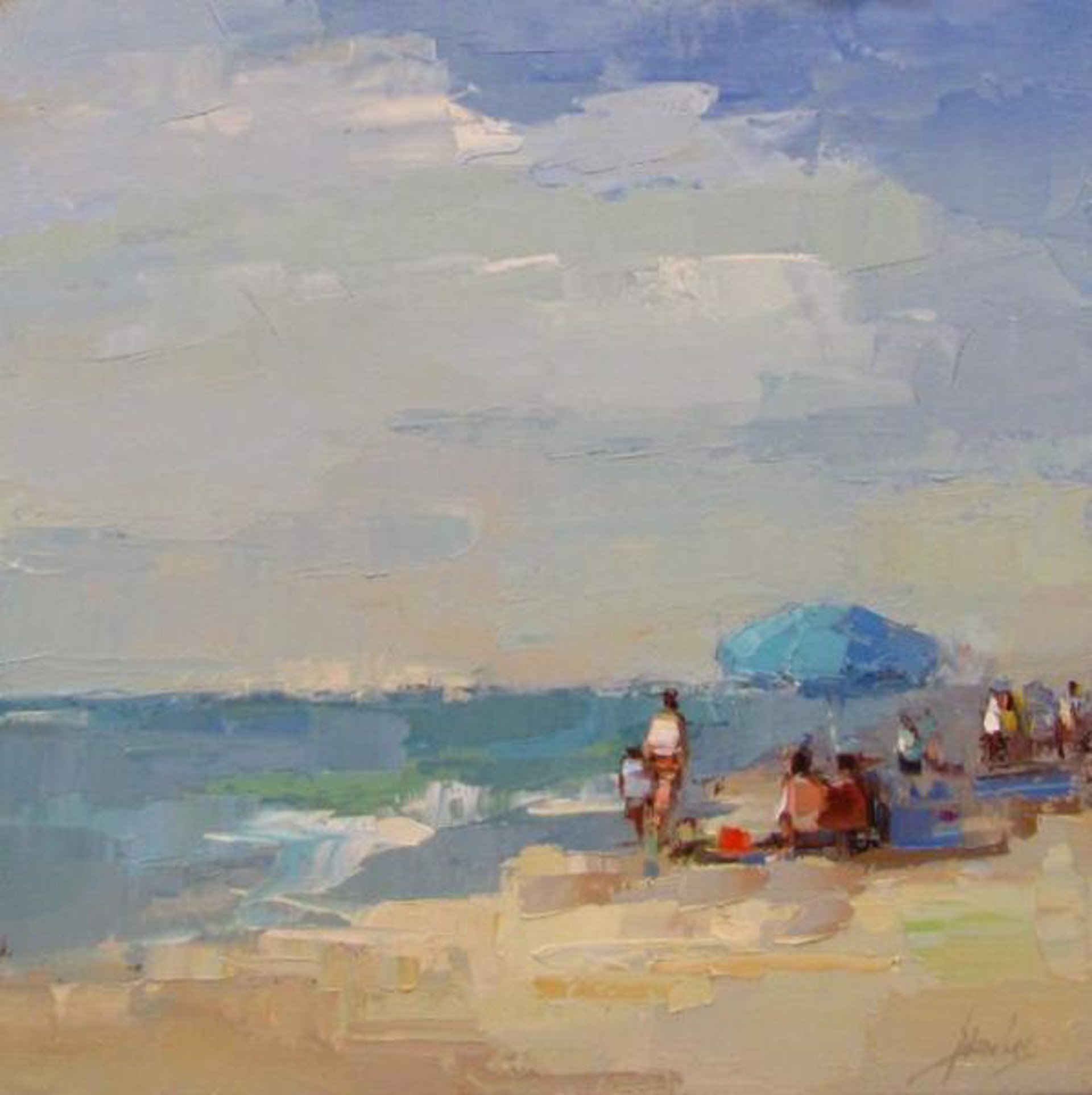 Summer Beach by Barbara Flowers