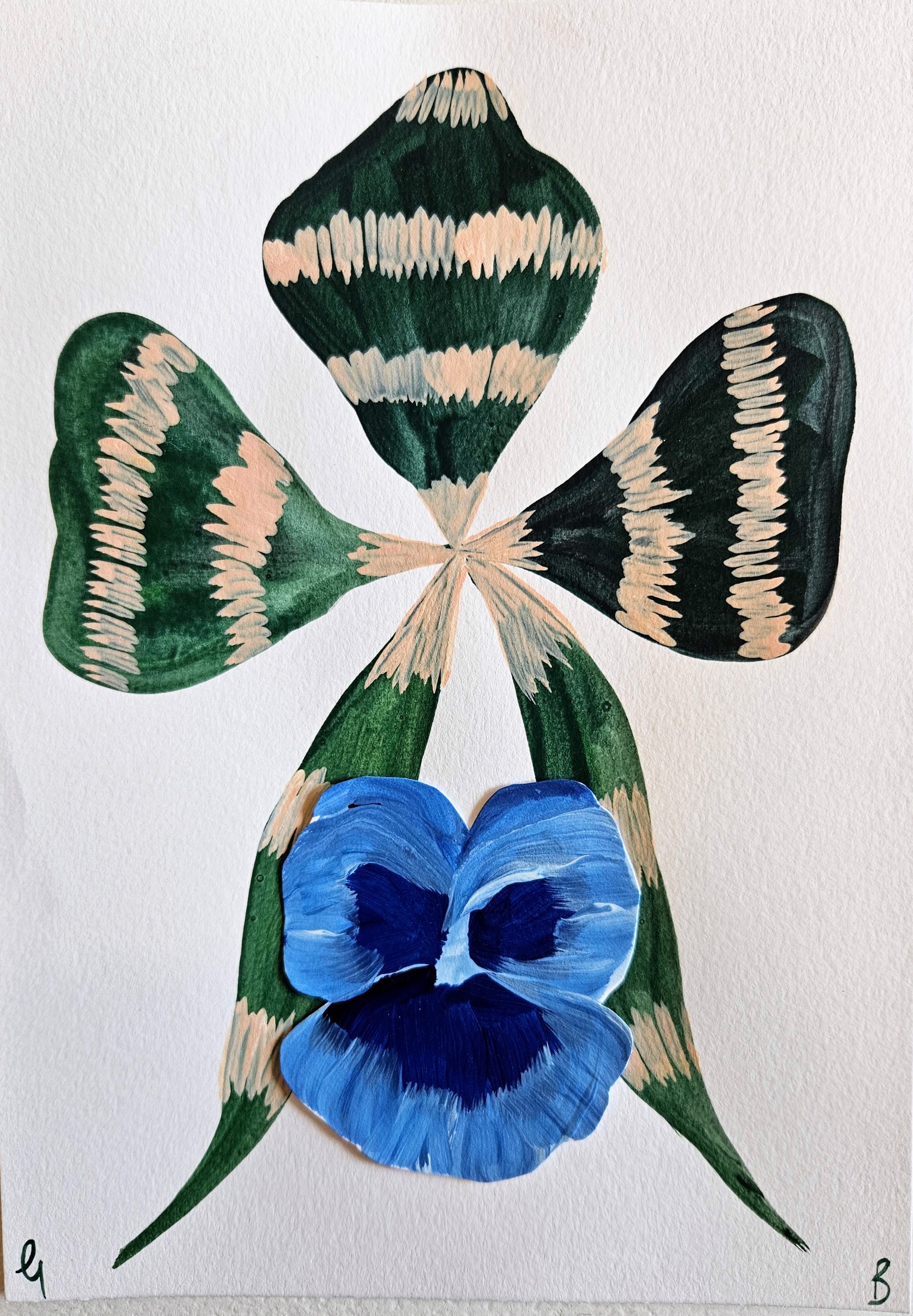 Pansy with Big Green Bow by Georgia Beaumont