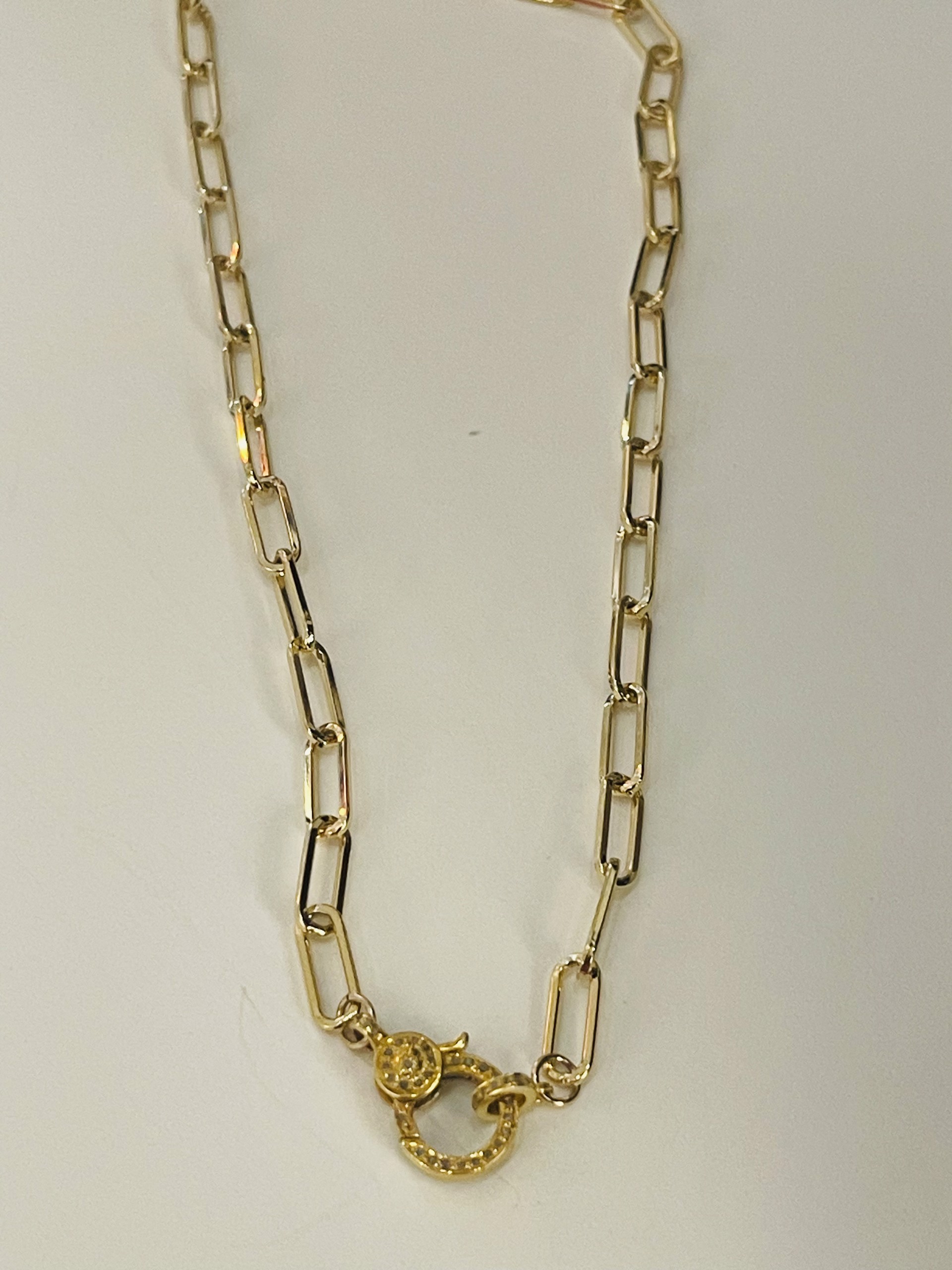 Gold Pave Diamond Chain by Karen Birchmier