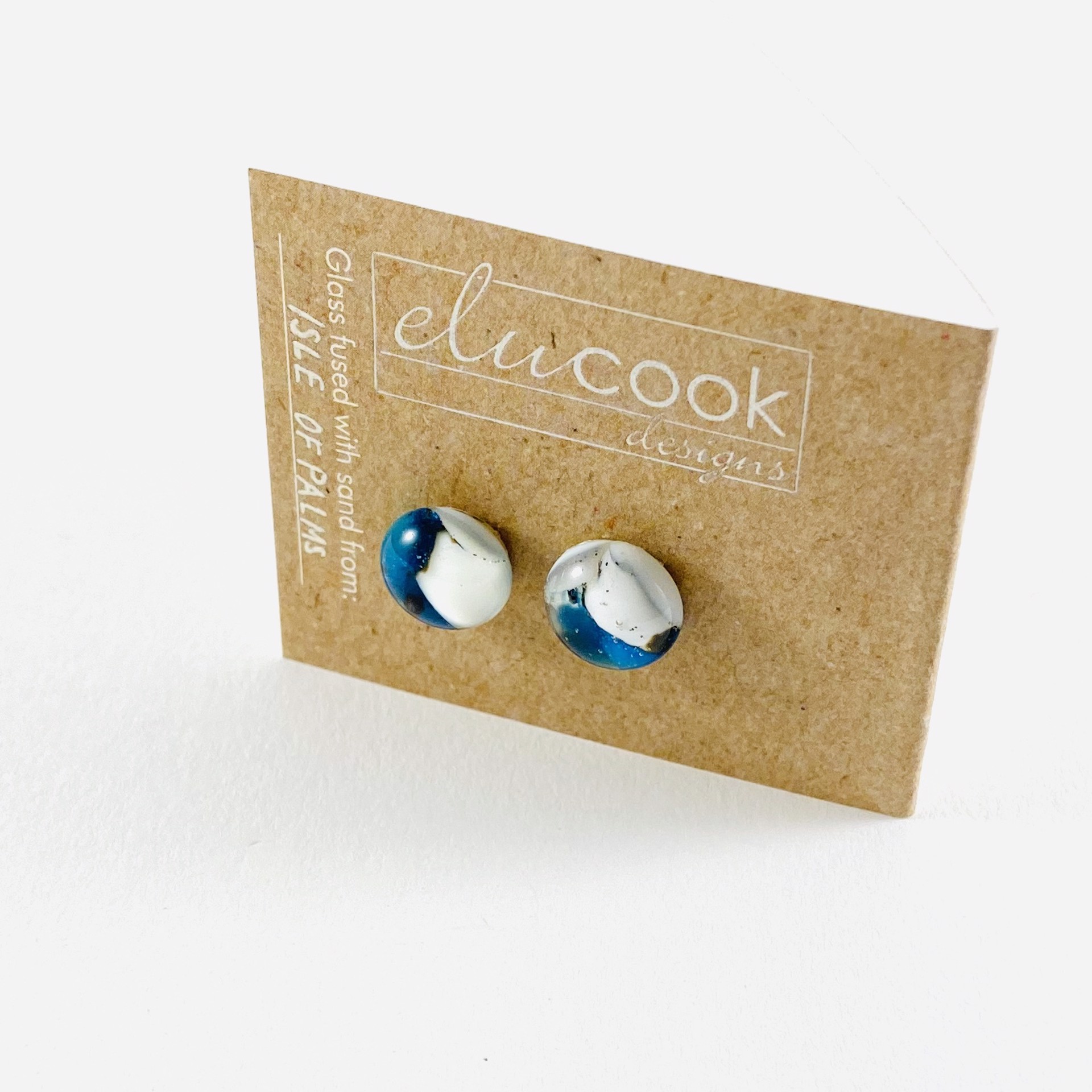 Button Earrings, 9b by Emily Cook