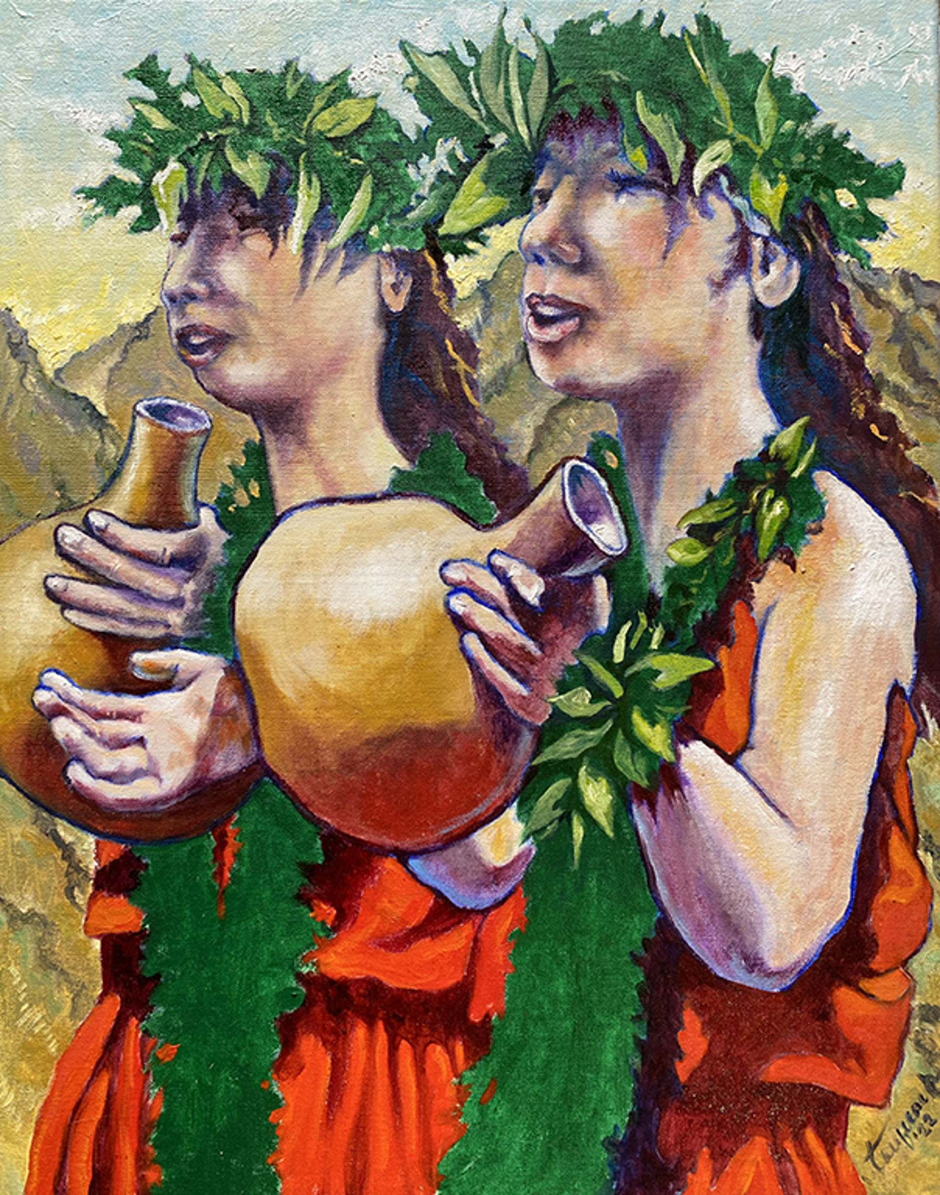 Manoa Sisters by Hank Taufaasau
