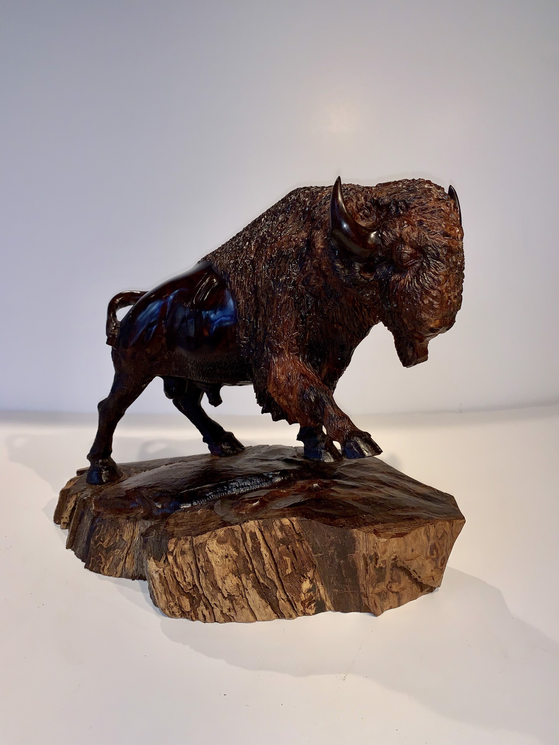 Bison with right foot up by Thomas Suby