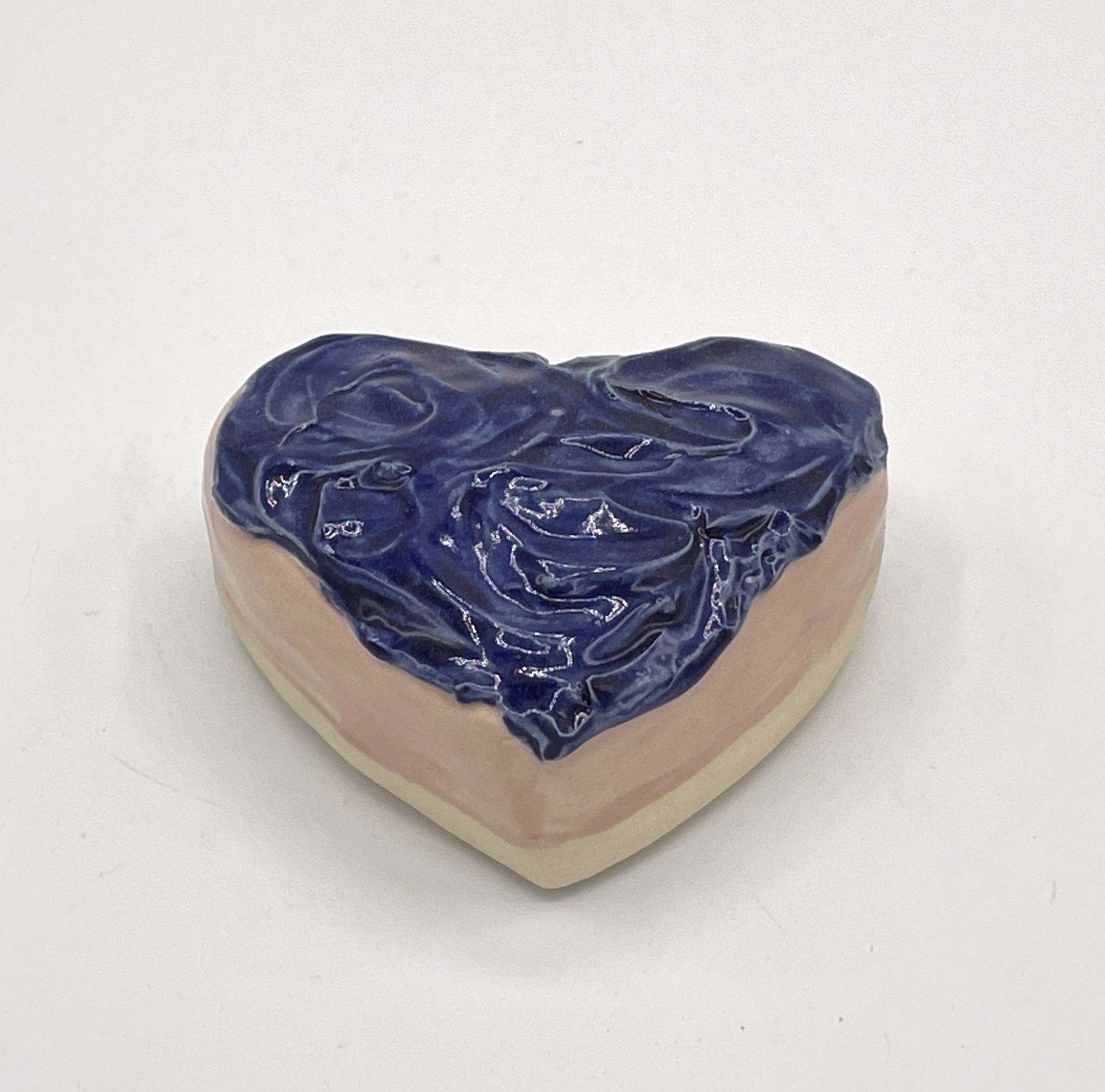 Vanila Heartshaped Donut with Blueberry Glaze by Liv Antonecchia