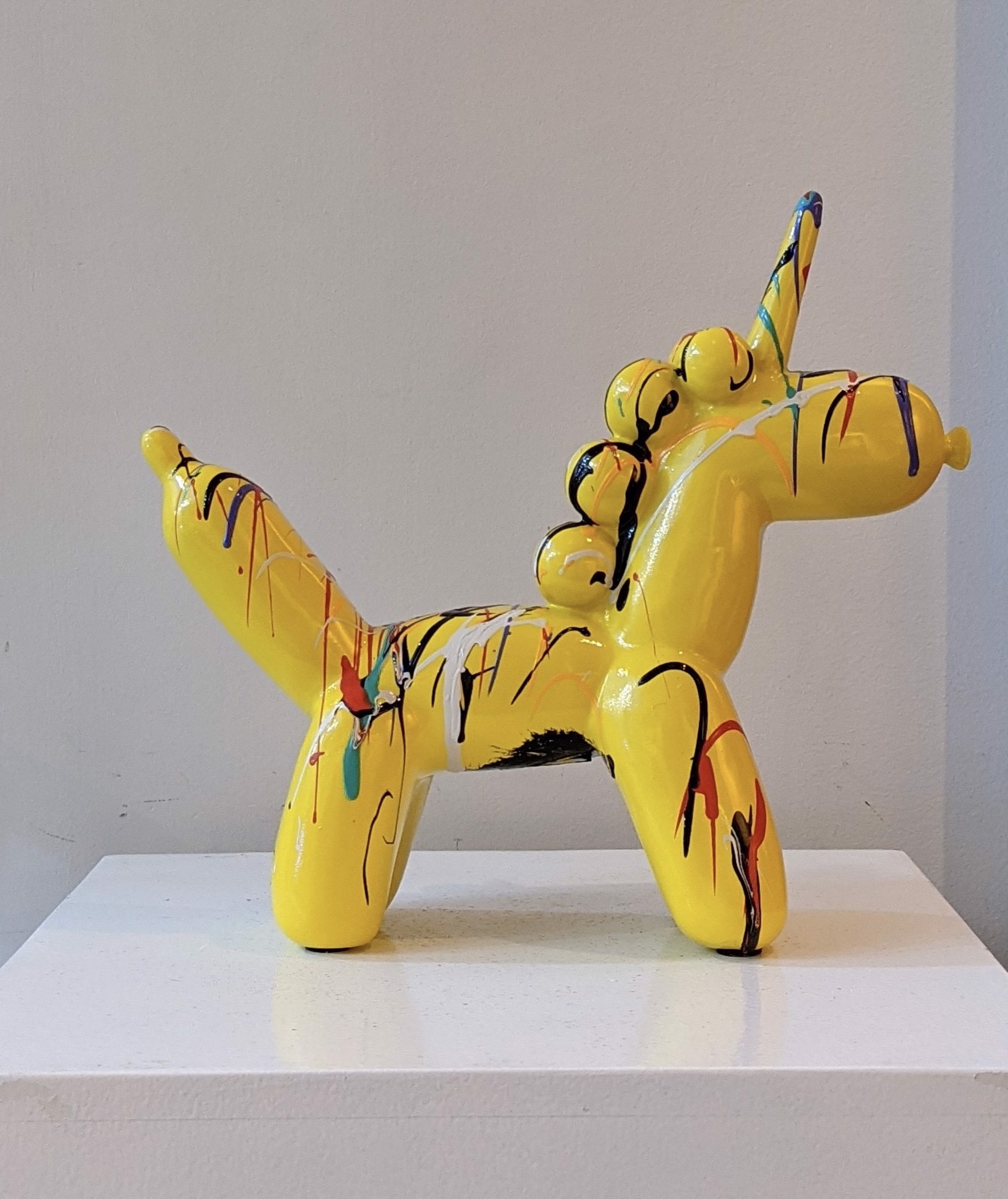 Yellow Balloon Unicorn 2 by Elena Bulatova
