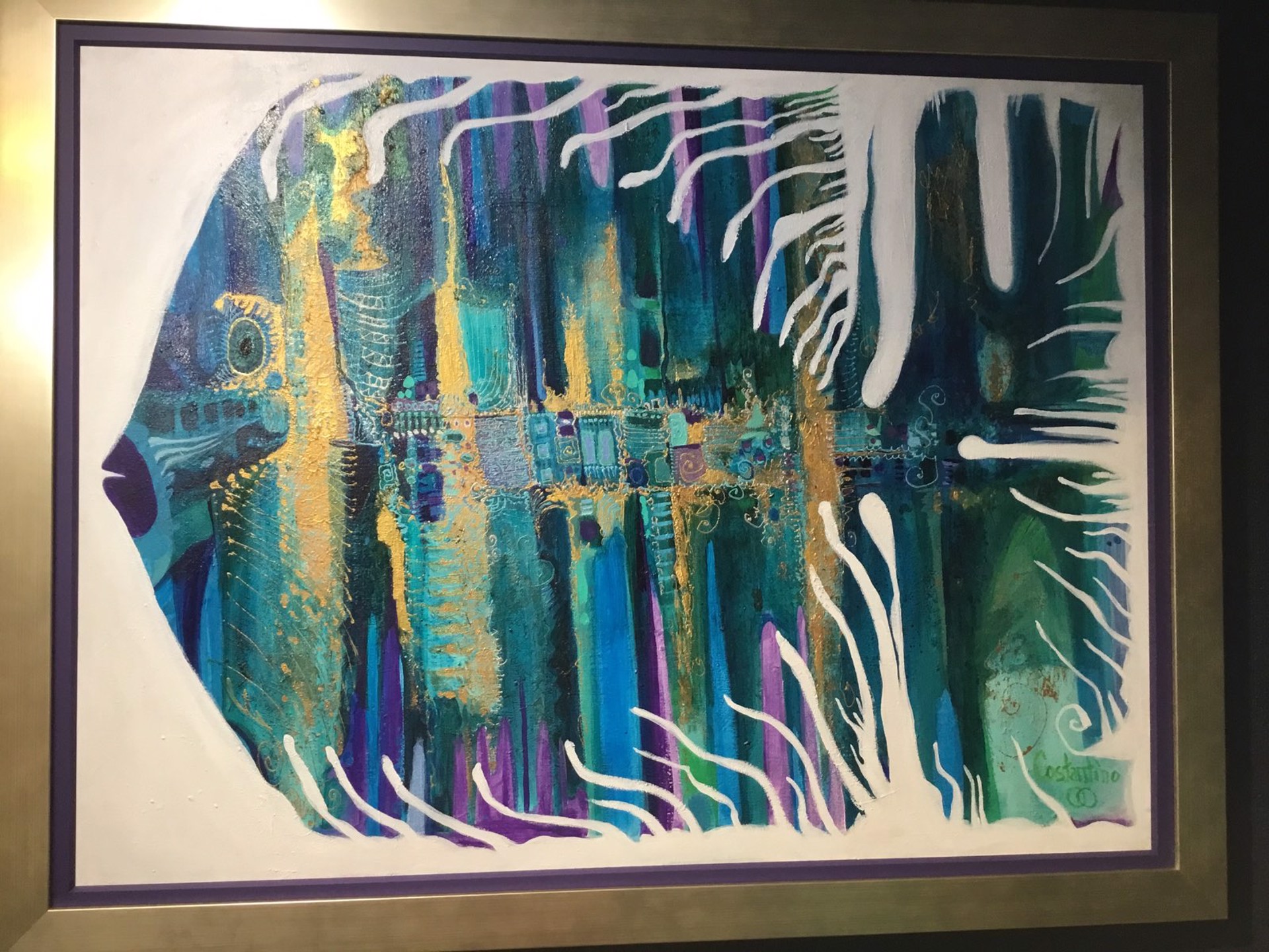 Sapphire Swimmer A Lahaina Fish by Augustine Costantino
