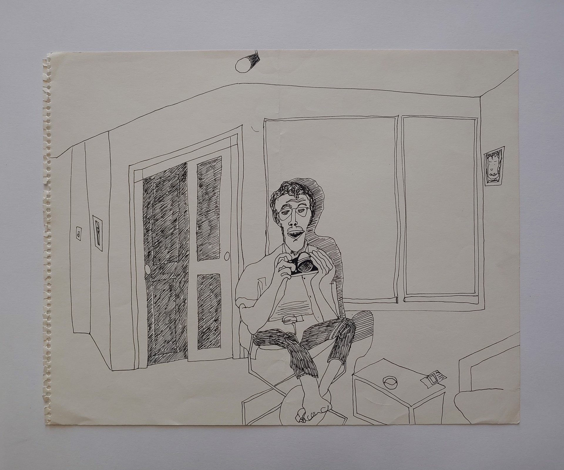 Man Taking Pictures - Drawing by David Amdur