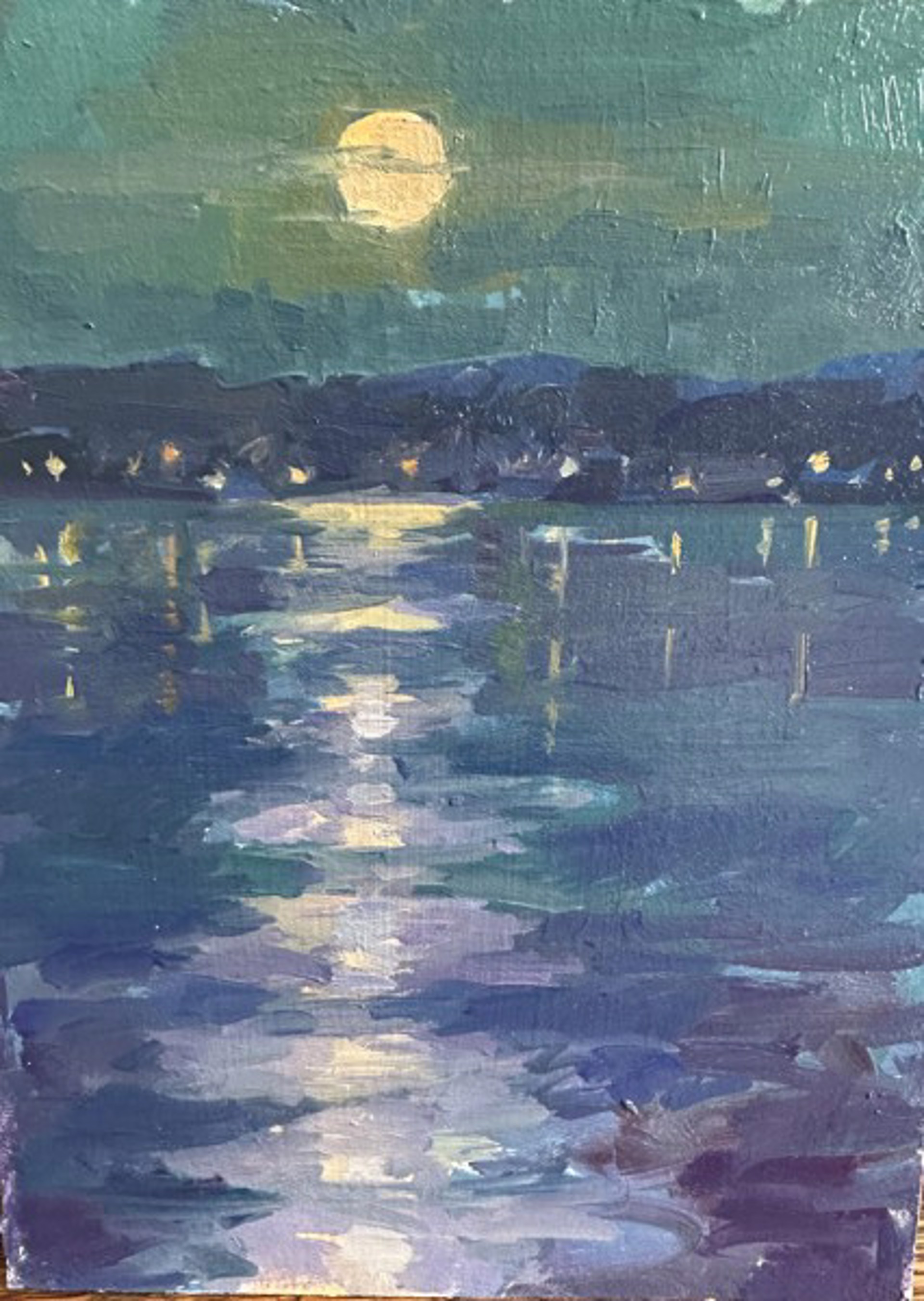 Rising Moon at Twilight by Simie Maryles