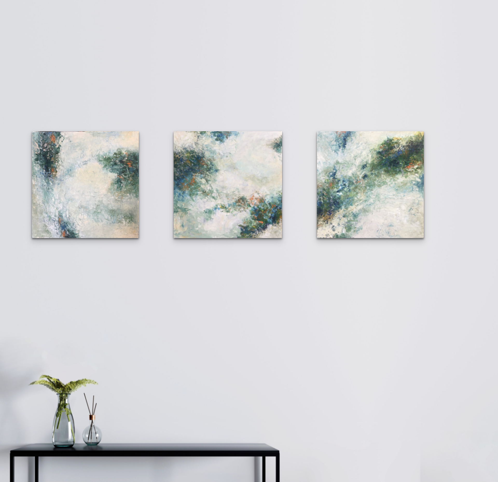 Reaching for You, triptych by Donna McGinnis