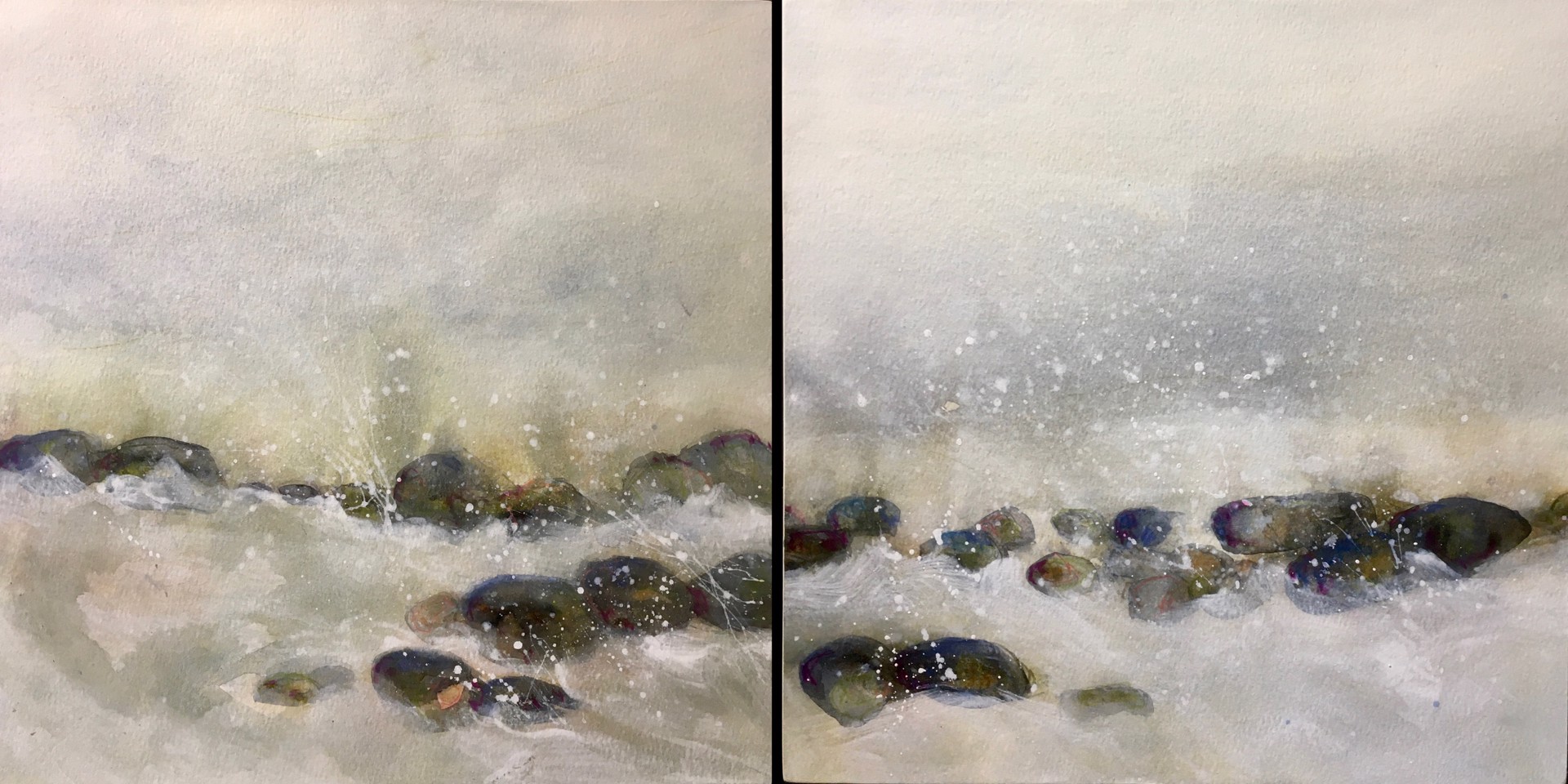 Sea Wall Diptych by Betsy Brinks