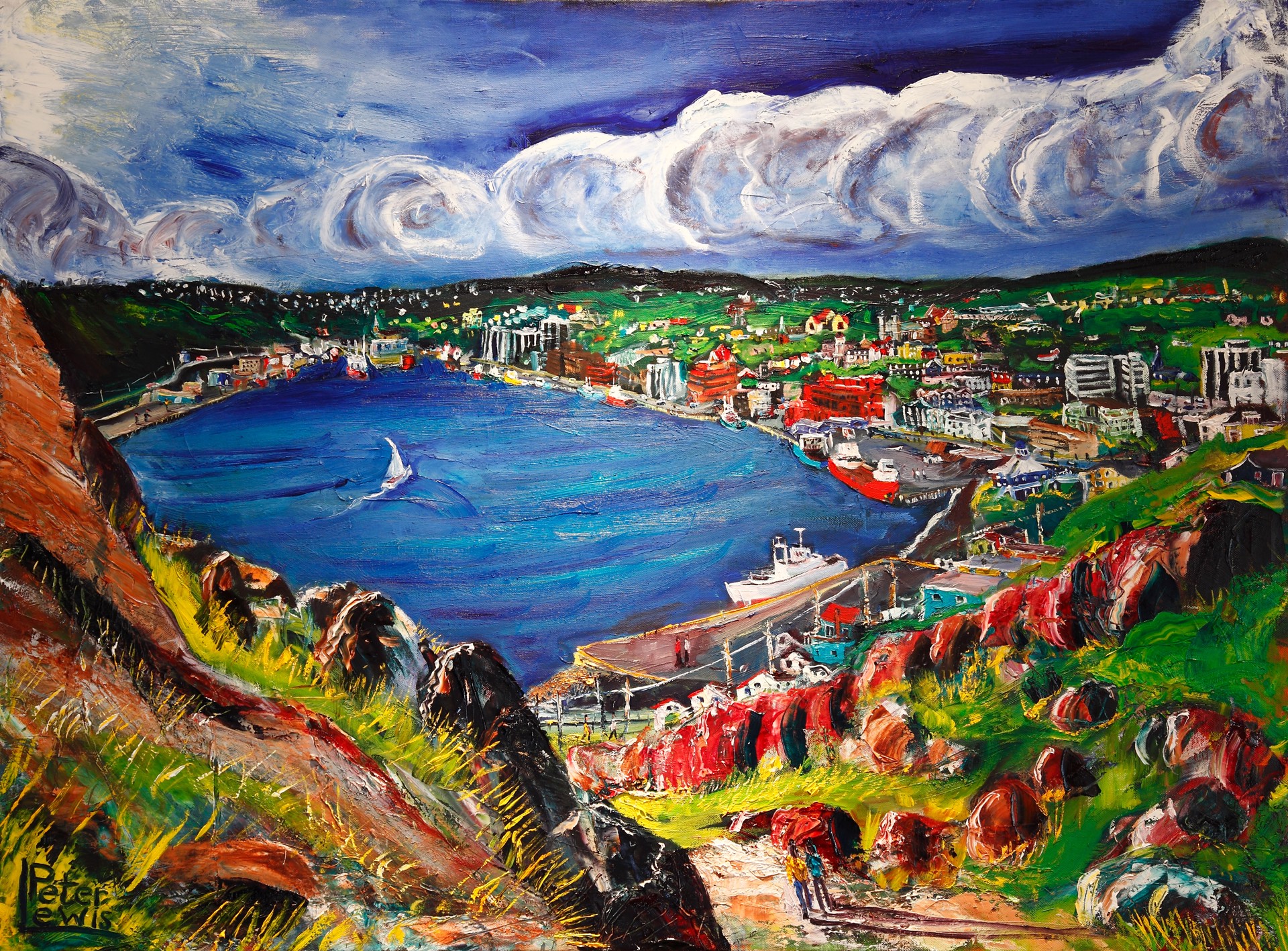 Good Morning Canada, St John's Harbour by Peter Lewis