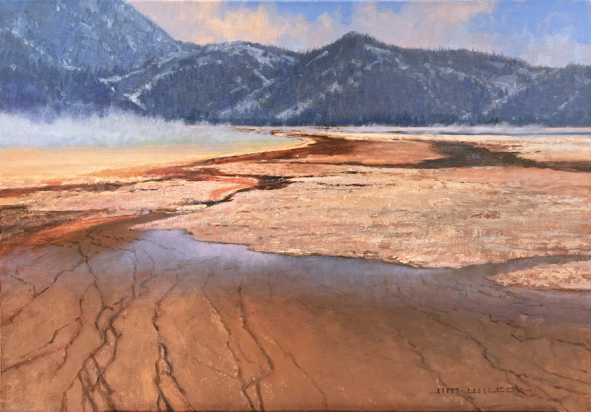 Grand Prismatic Spring - Yellowstone Geyser Basin by Jim Wilcox