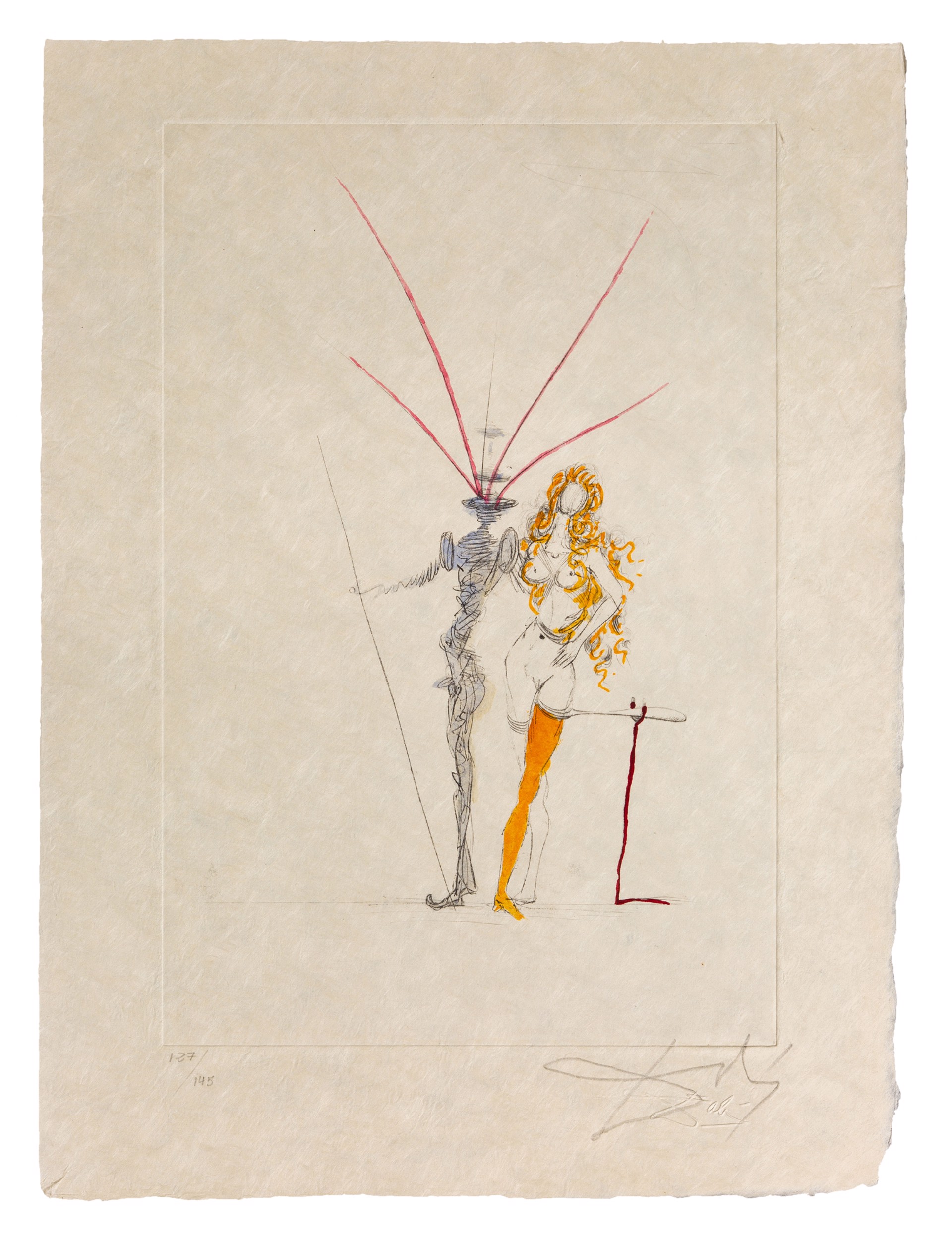 Apollinaire "Couple Frontispiece" by Salvador Dalí