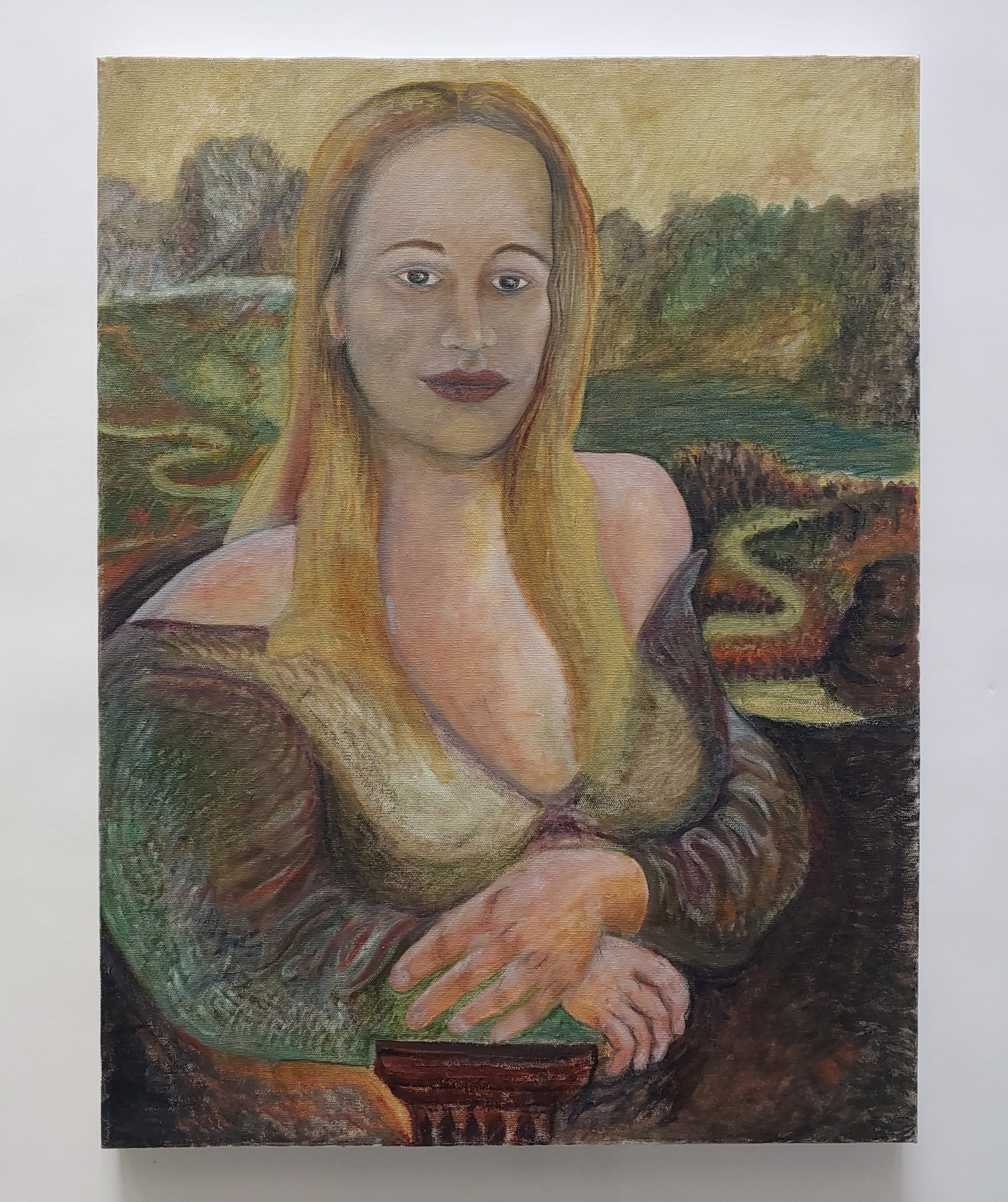Woman's Portrait - Painting by David Amdur