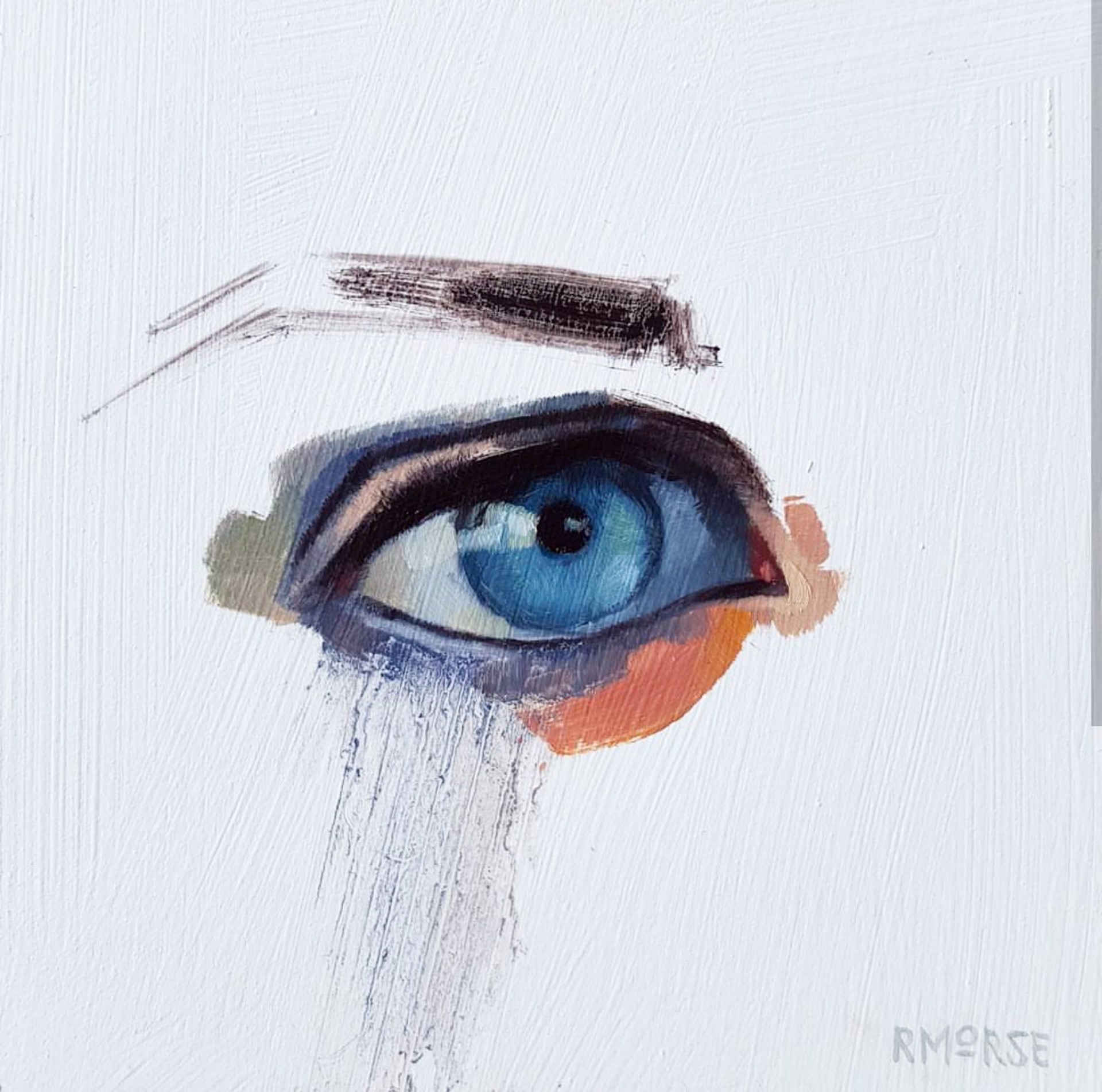 Ryan Morse - Simple Eye Oil on wood panel 5 x 5 in $400.00