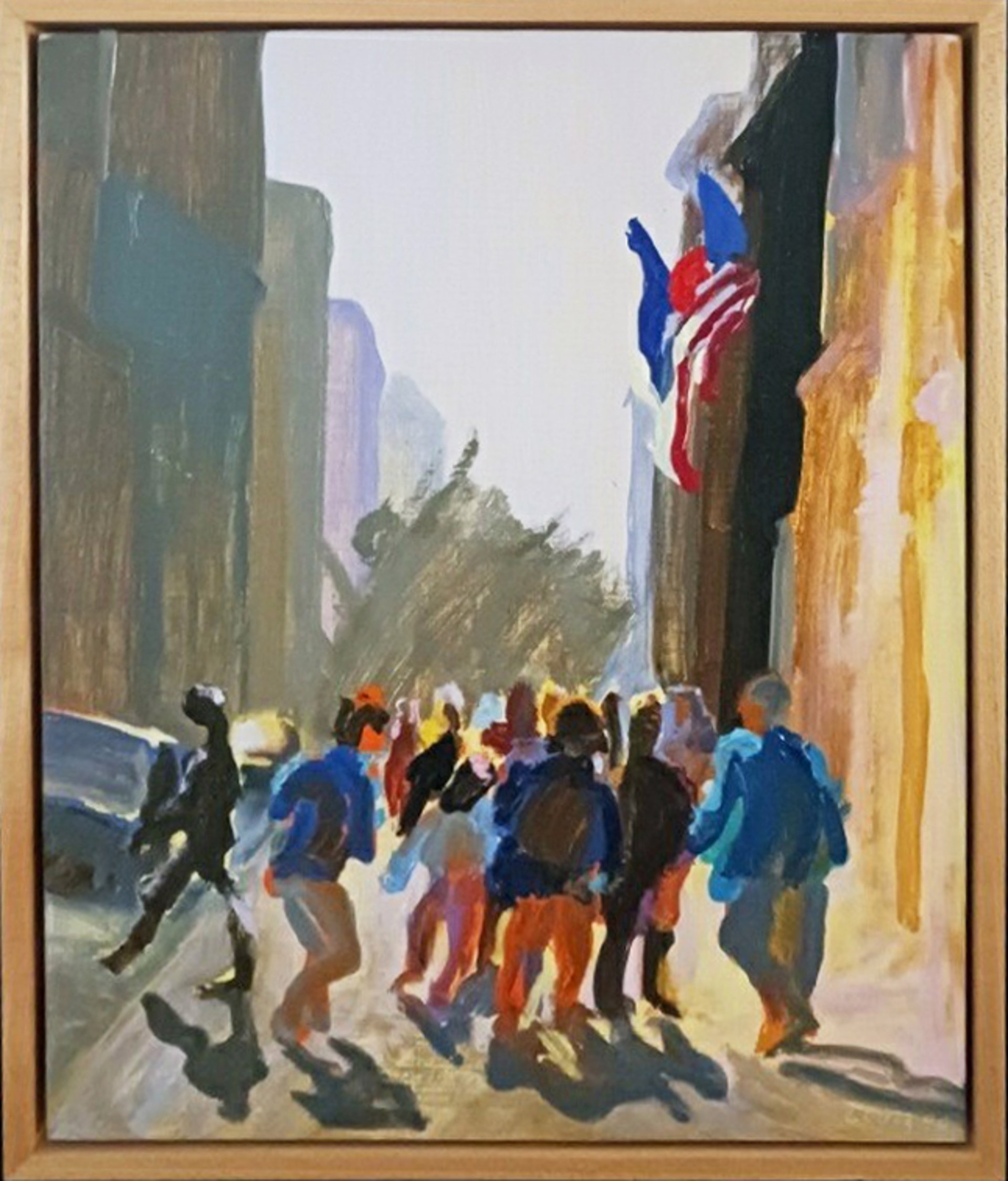 Midtown Street: Flags Blue by William Clutz