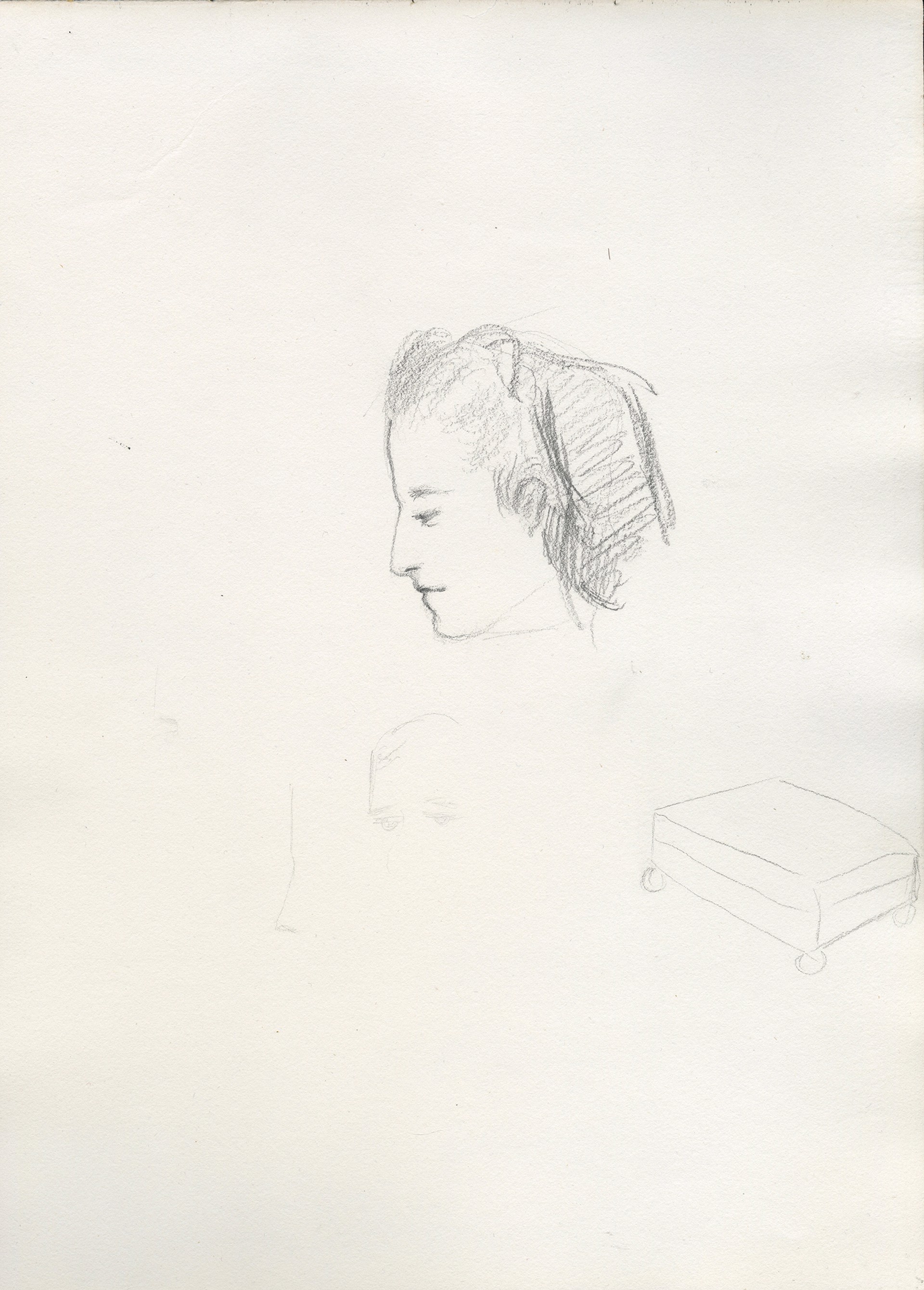 Study for a Woman's Face with Ottoman by Hannah de Rothschild