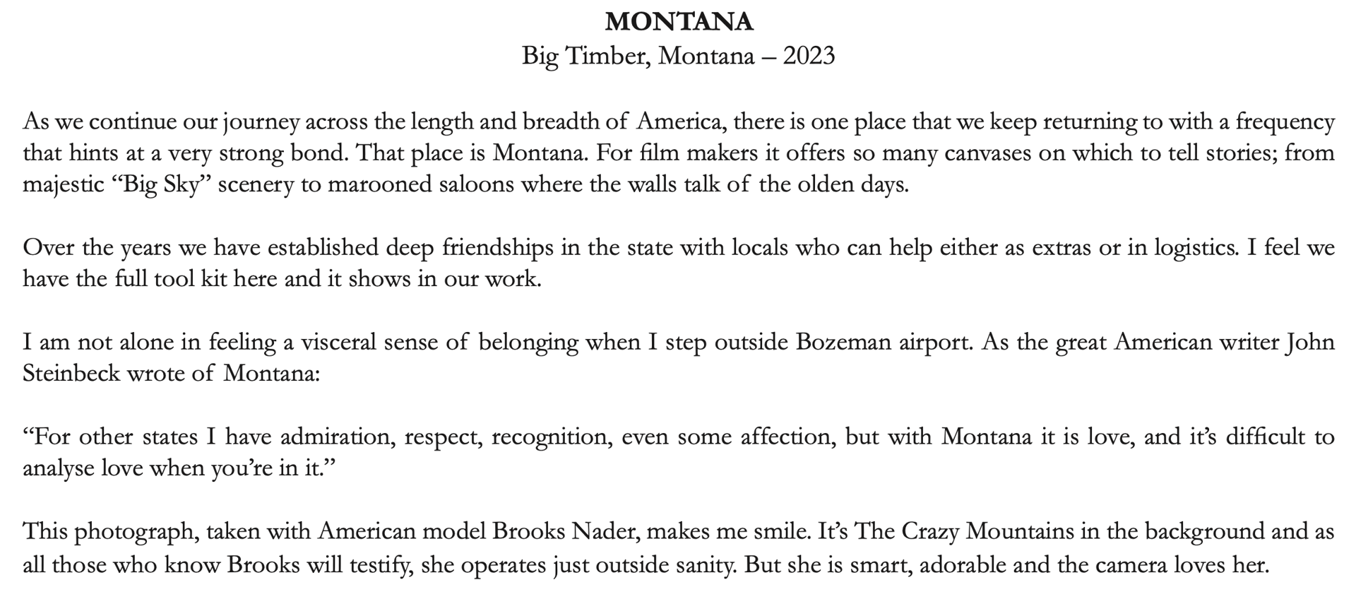 Montana by David Yarrow