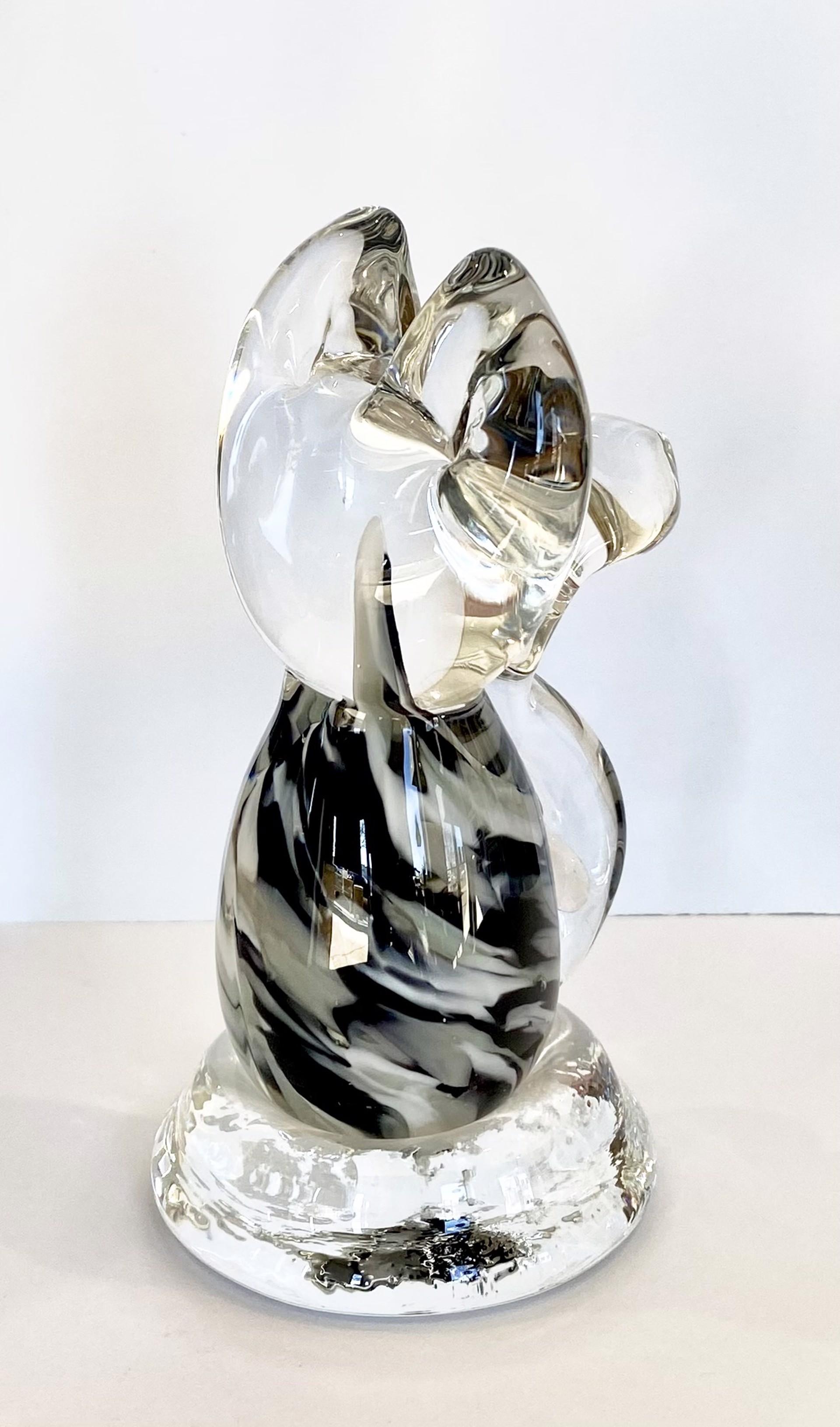 Black and White Glass Cat I by Lisa Manuel
