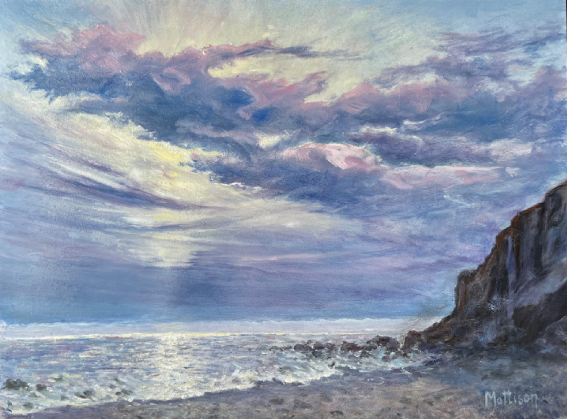 Sunset at Half Moon Bay by Debbie Mattison