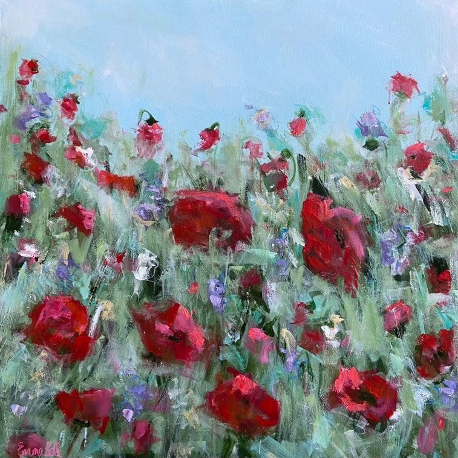Poppies In The Breeze by Emma Bell