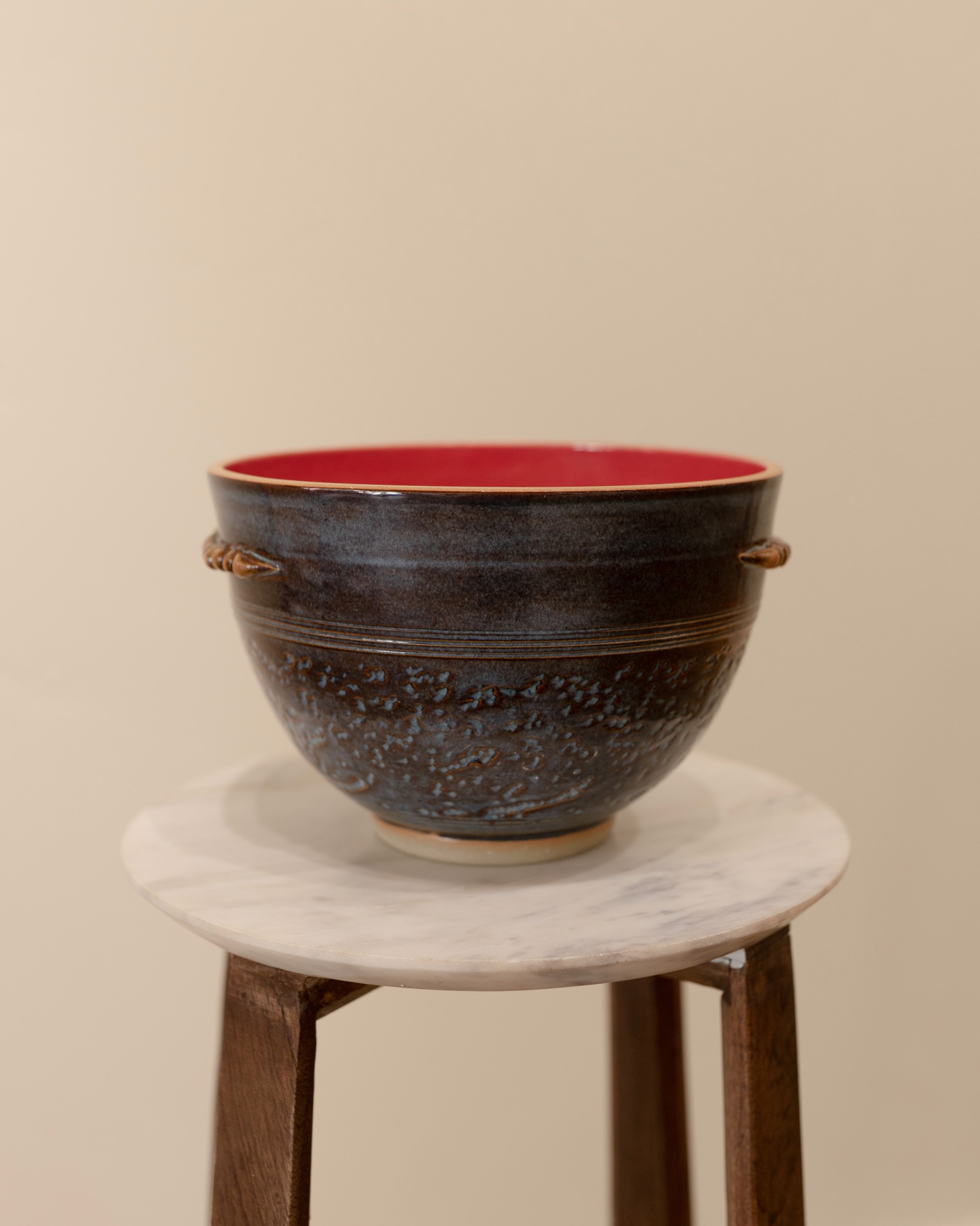 Stoneware Bowl w/ Lugs 026 by Buck Dollarhide