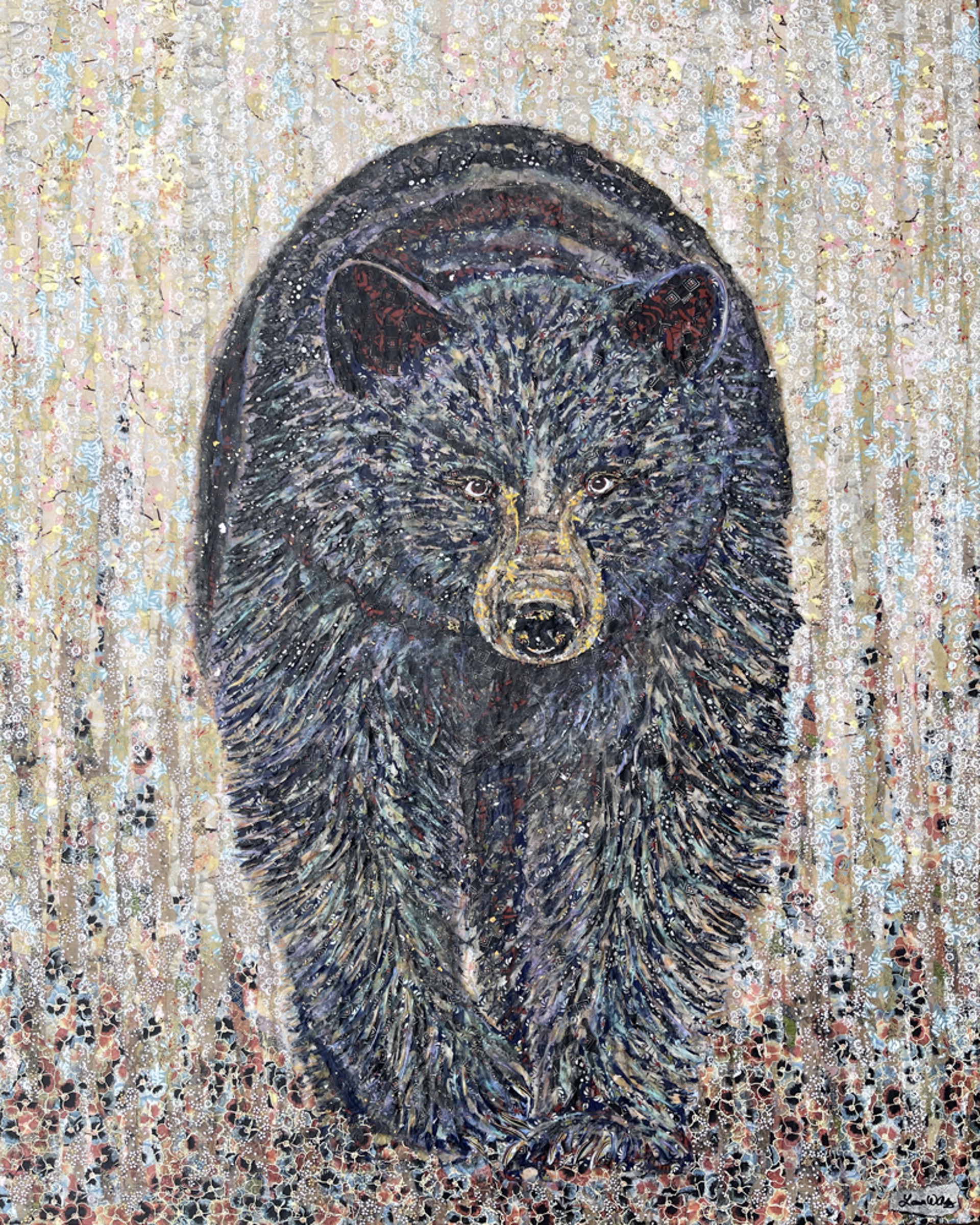 Black Bear Walking by Laura Adams