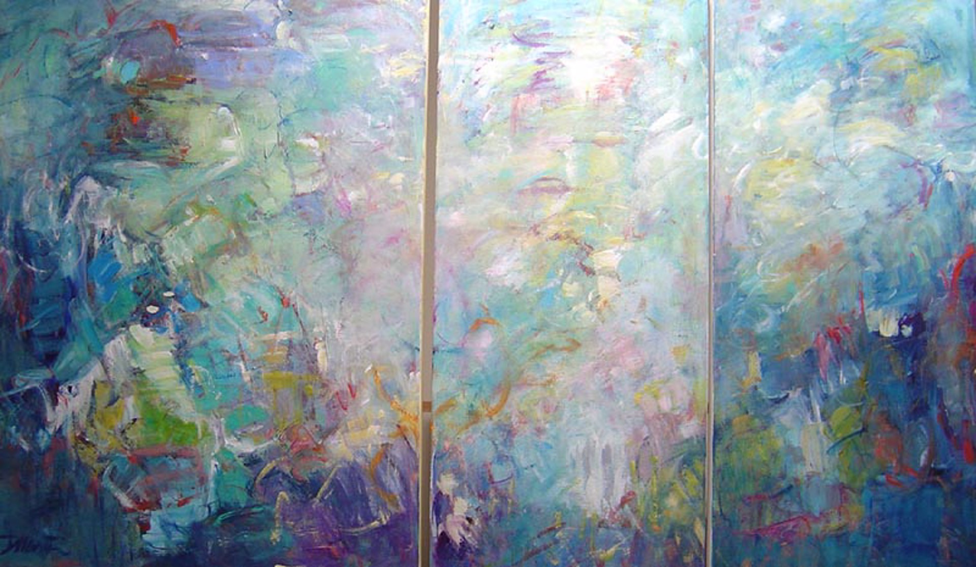 Joy Pool (triptych) by Debbie Martin