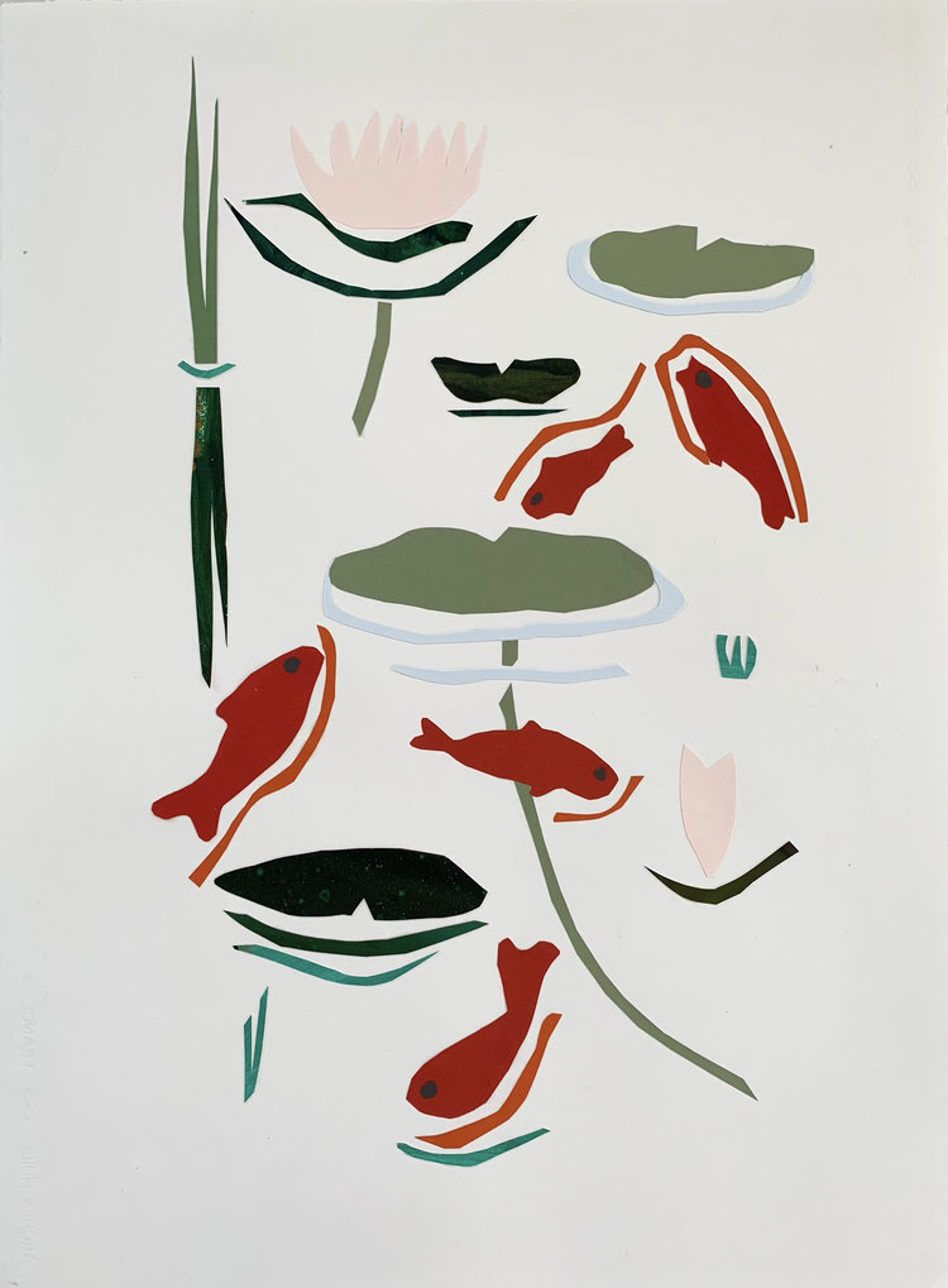 Collage, Fish Pond I by Karen Blair