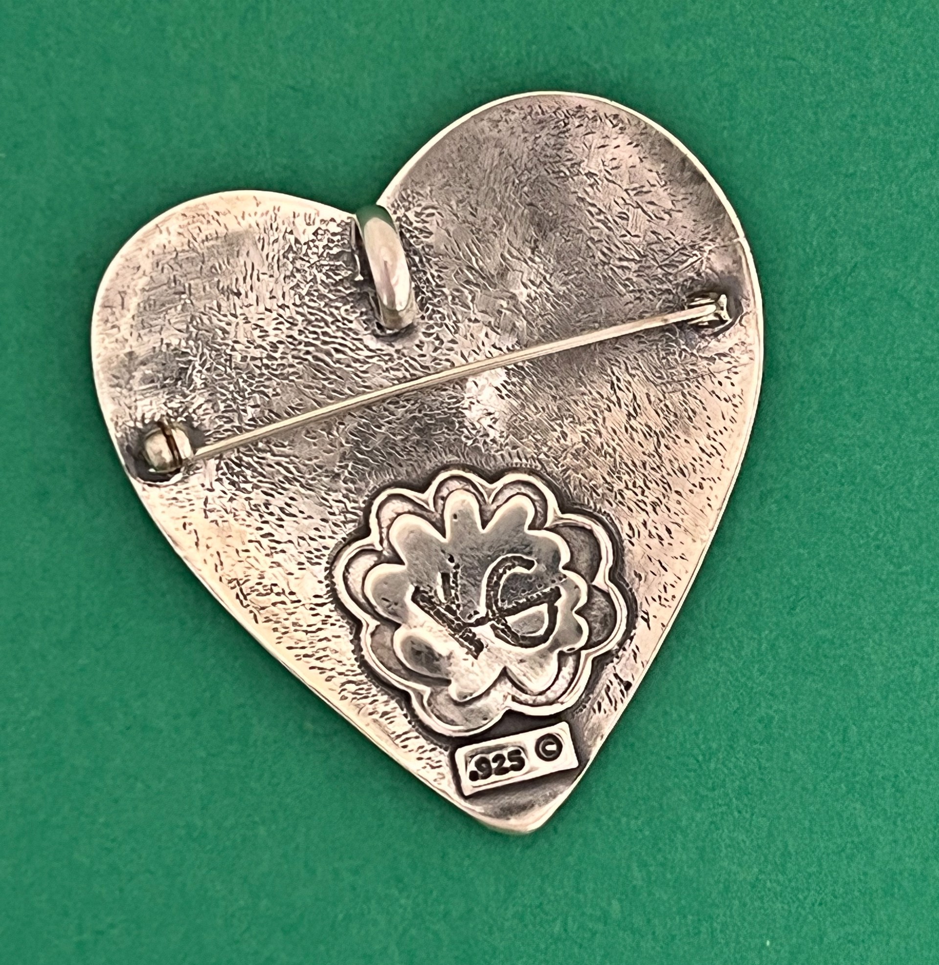Mended (Heart pin/pendant) by Kerry Green