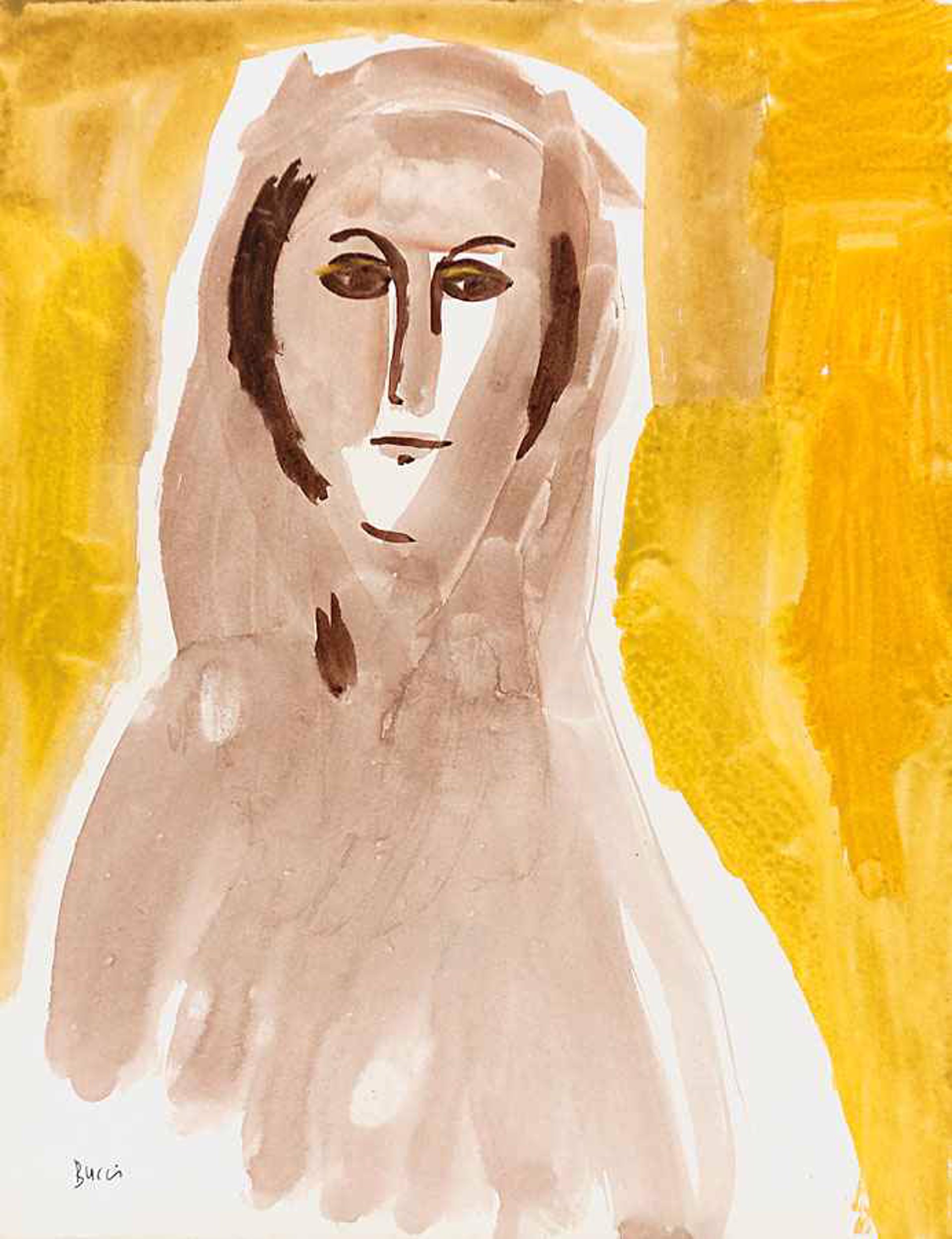 Untitled Face (1950's) by Andrew Bucci