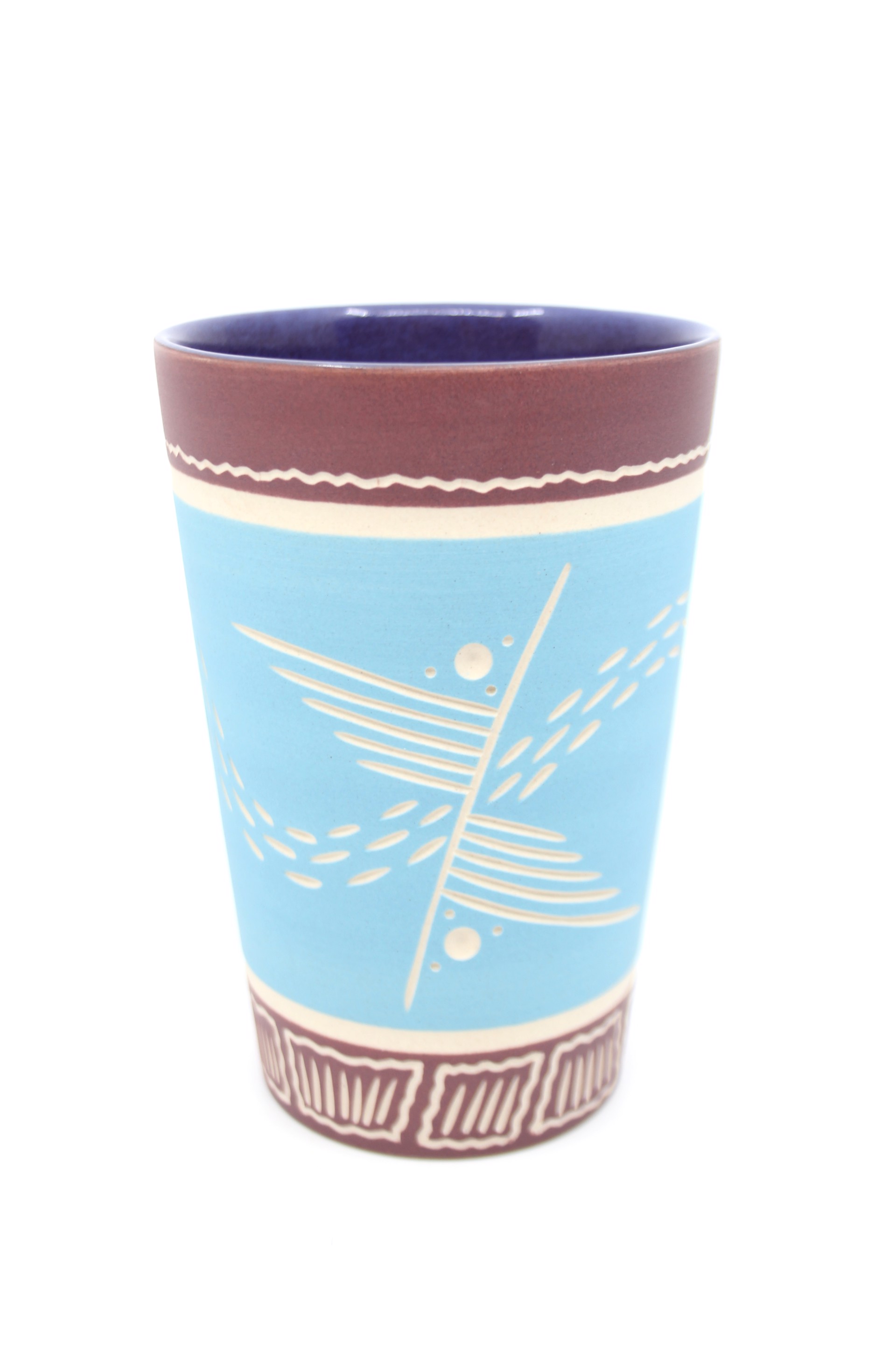 Lavender/Aqua Tall Cup by Chris Casey
