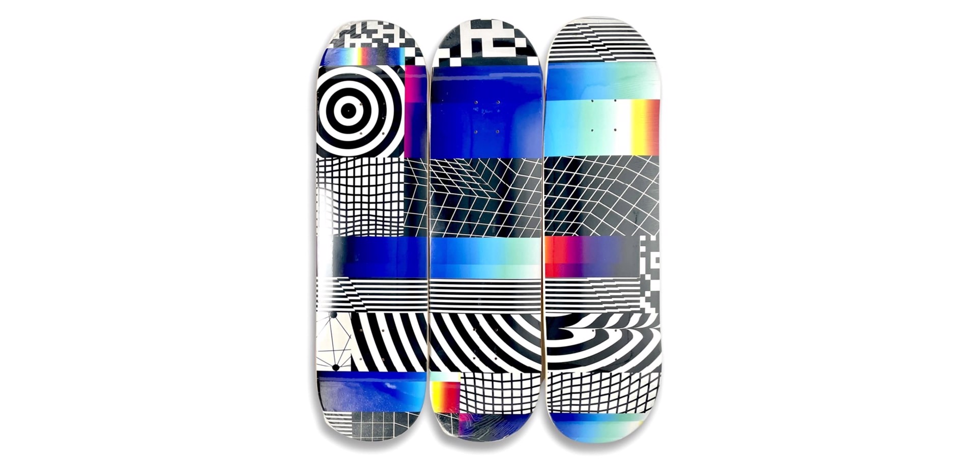 Triptych (Set of 3) Skateboard Decks by Felipe Pantone