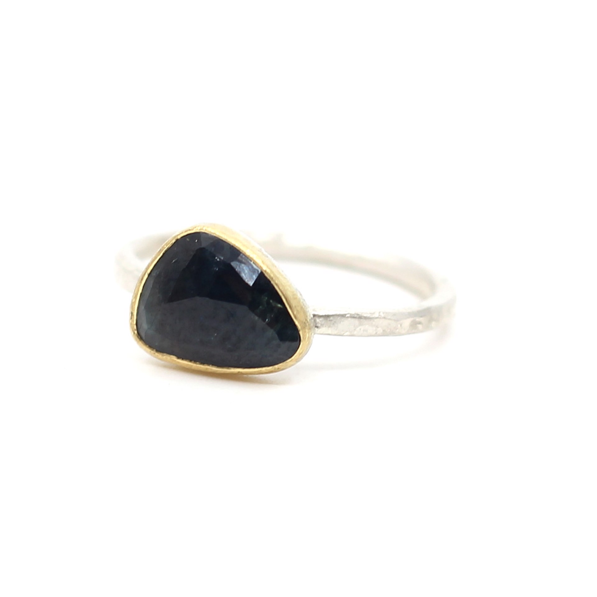 Dark Teal Sapphire Ring by Leia Zumbro