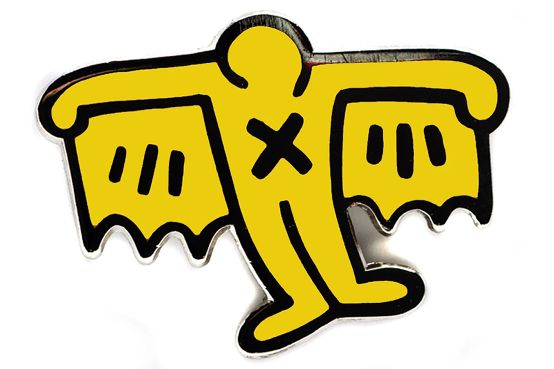 Keith Haring - Bat Demon Yellow Pin by Keith Haring