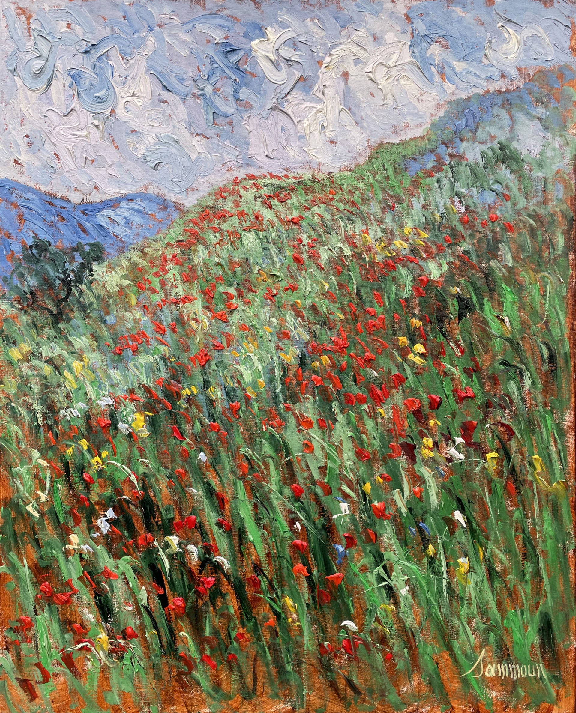 Poppies April by Samir Sammoun