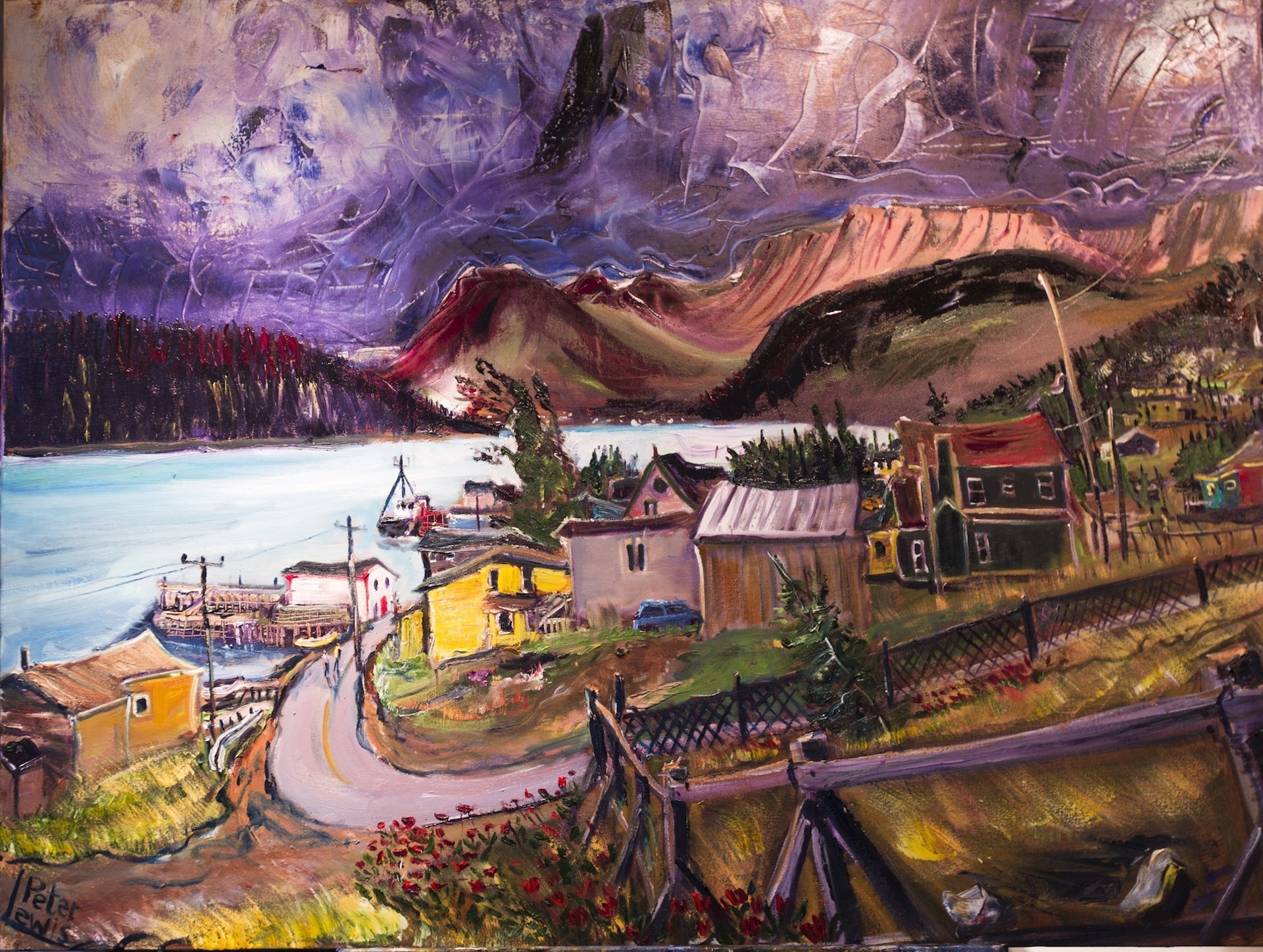 Woody Point under the Table Lands by Peter Lewis