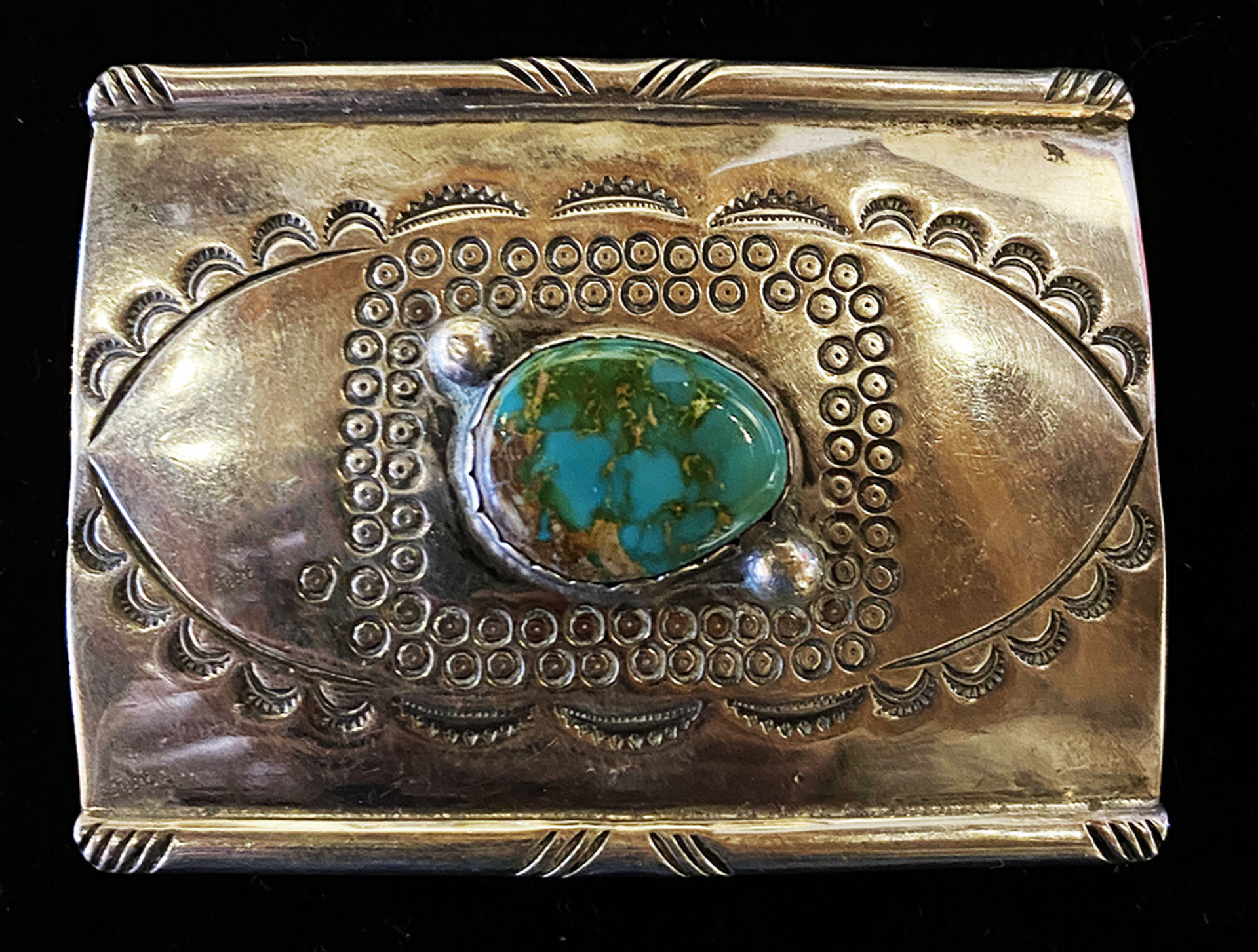 Turquoise Belt Buckle by Artist Unknown