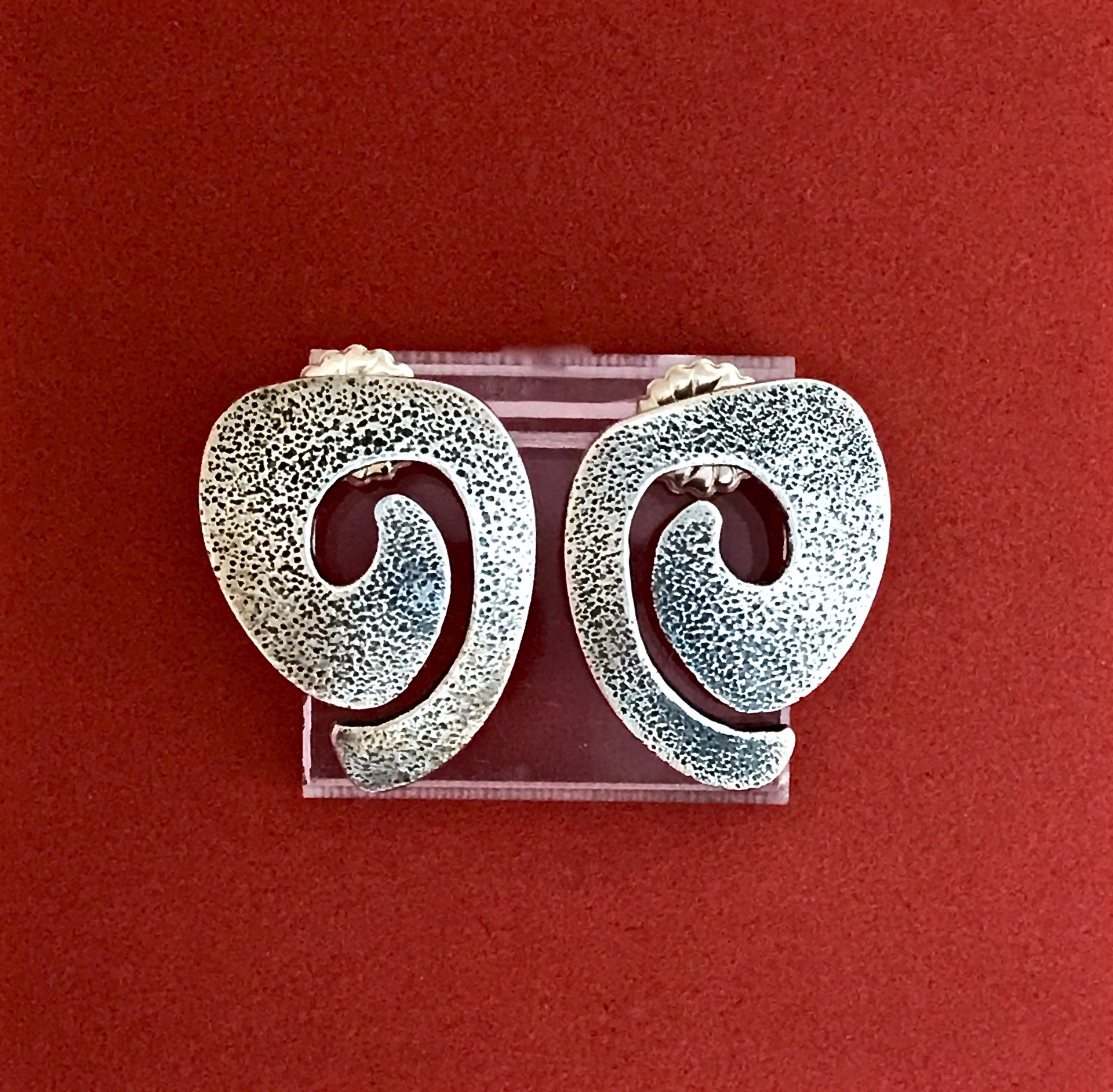 Swirl earrings post by Melanie A. Yazzie