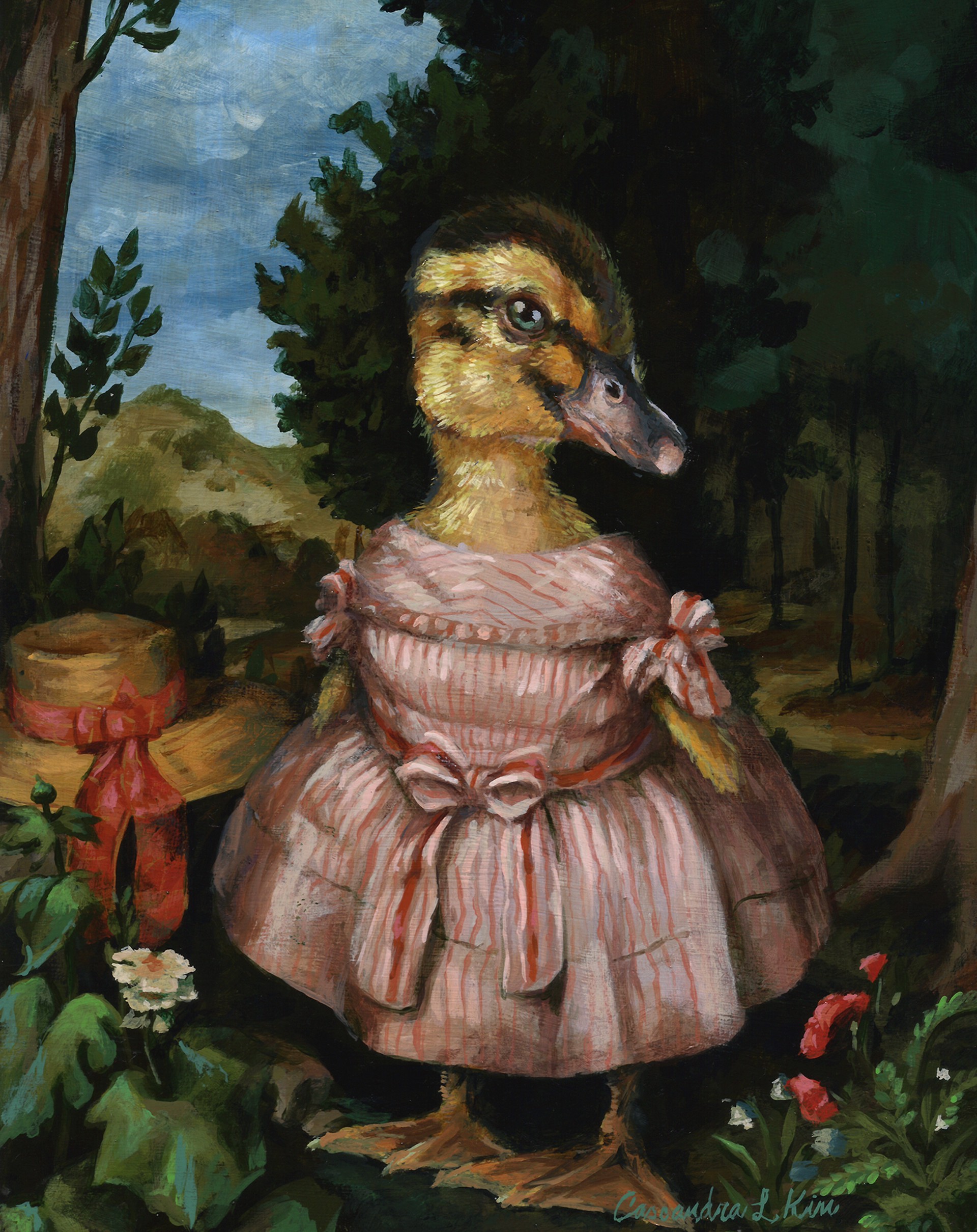 Portrait of a Duckling in a Dress by Cassandra Kim