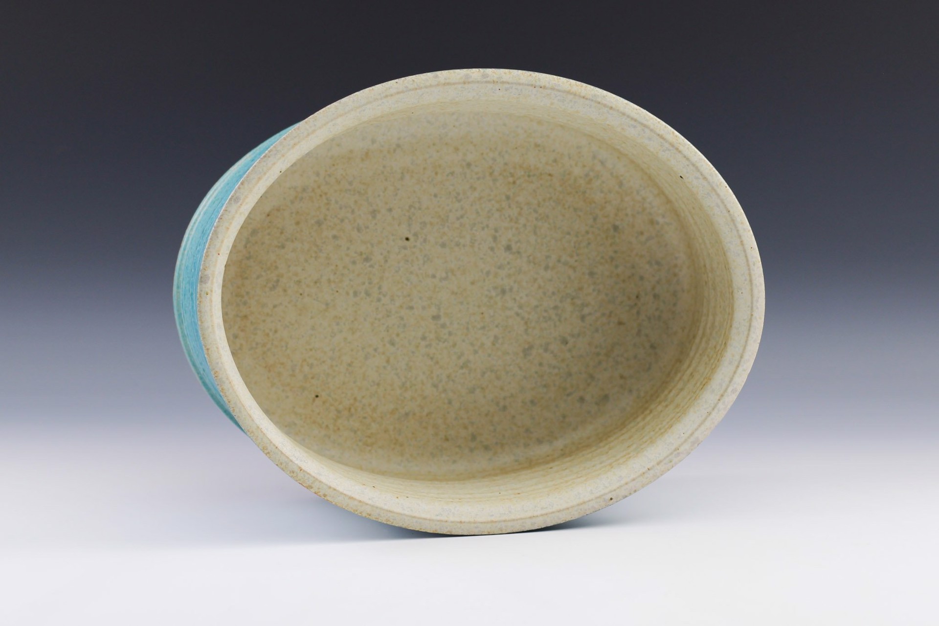 Turquoise/Mamo Oval Dish by Winthrop Byers