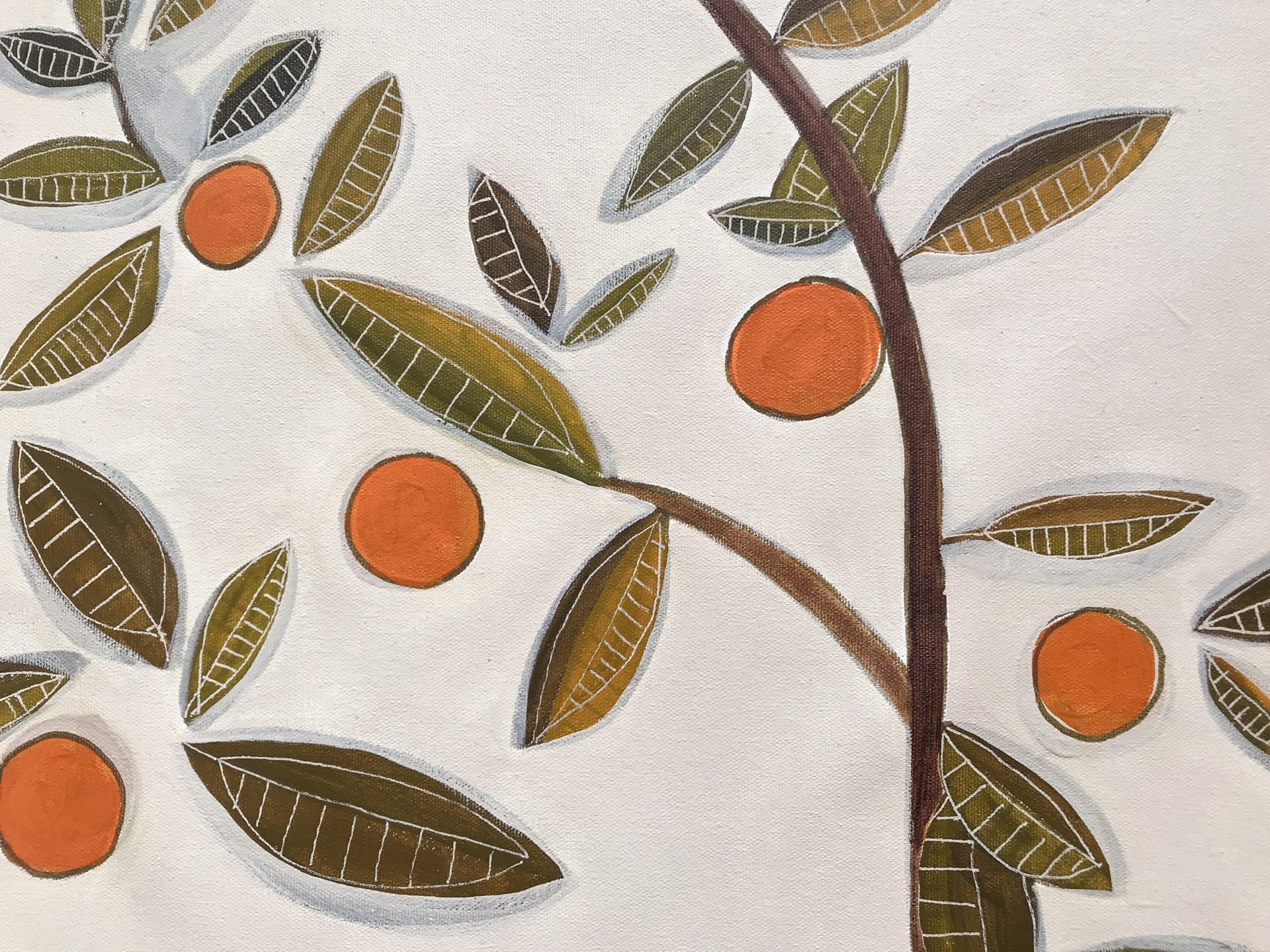 Mandarin Tree and Plate of Oranges by Rachael Van Dyke