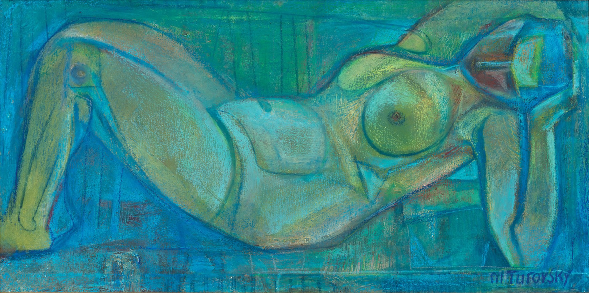 Nude in Blue by Mikhail Turovsky