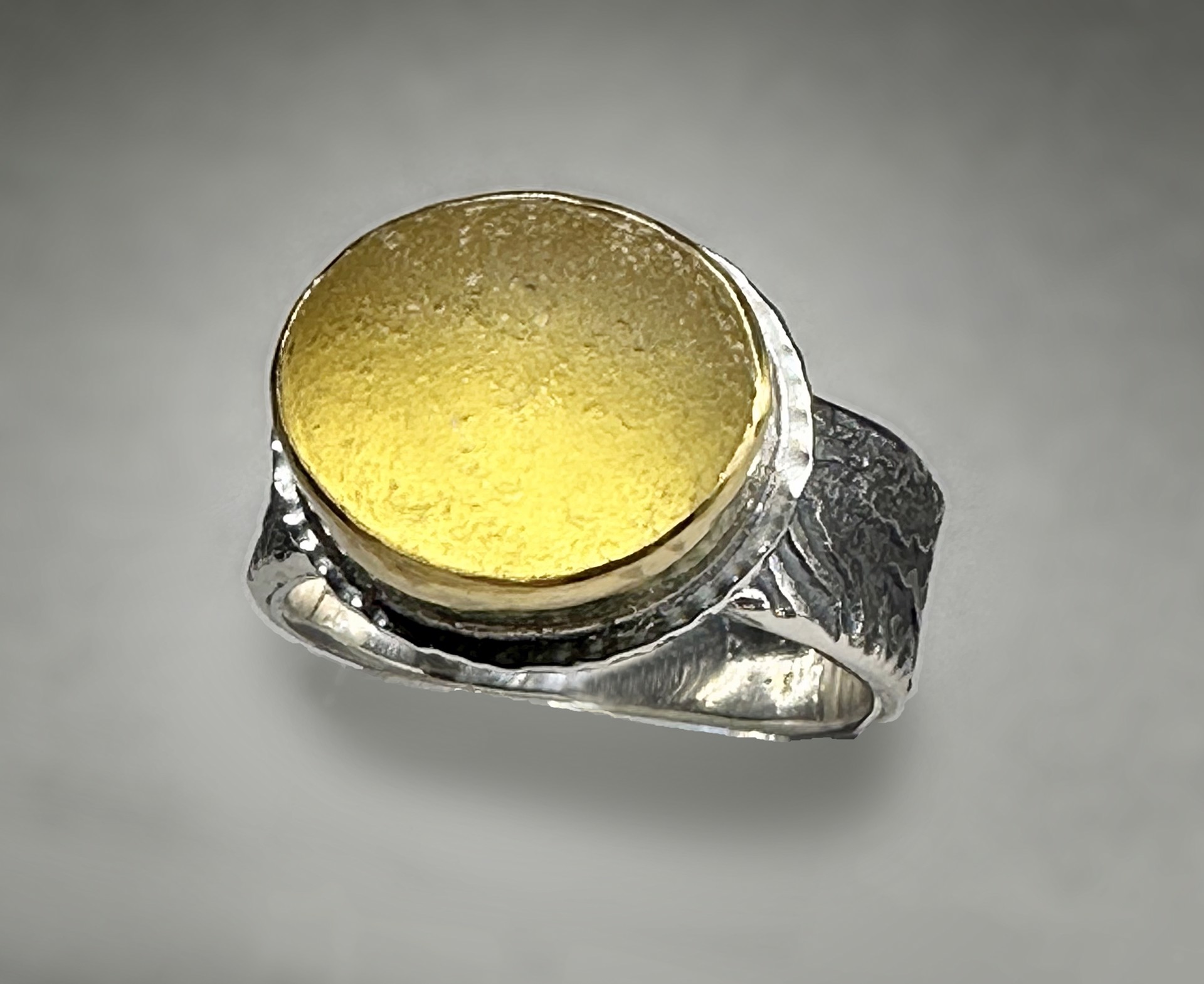 Sea Gold Seaglass Ring by Judith Altruda