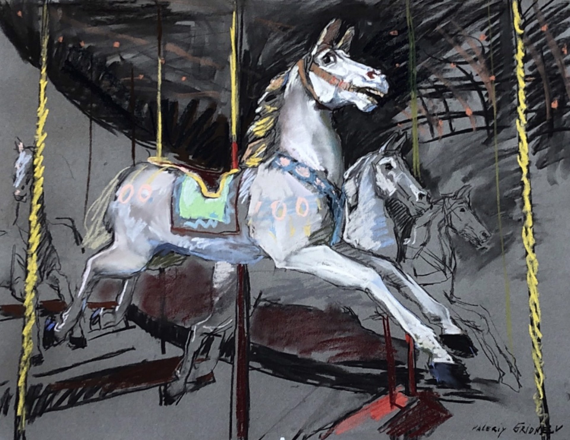 Grey Carousel by Valeriy Gridnev