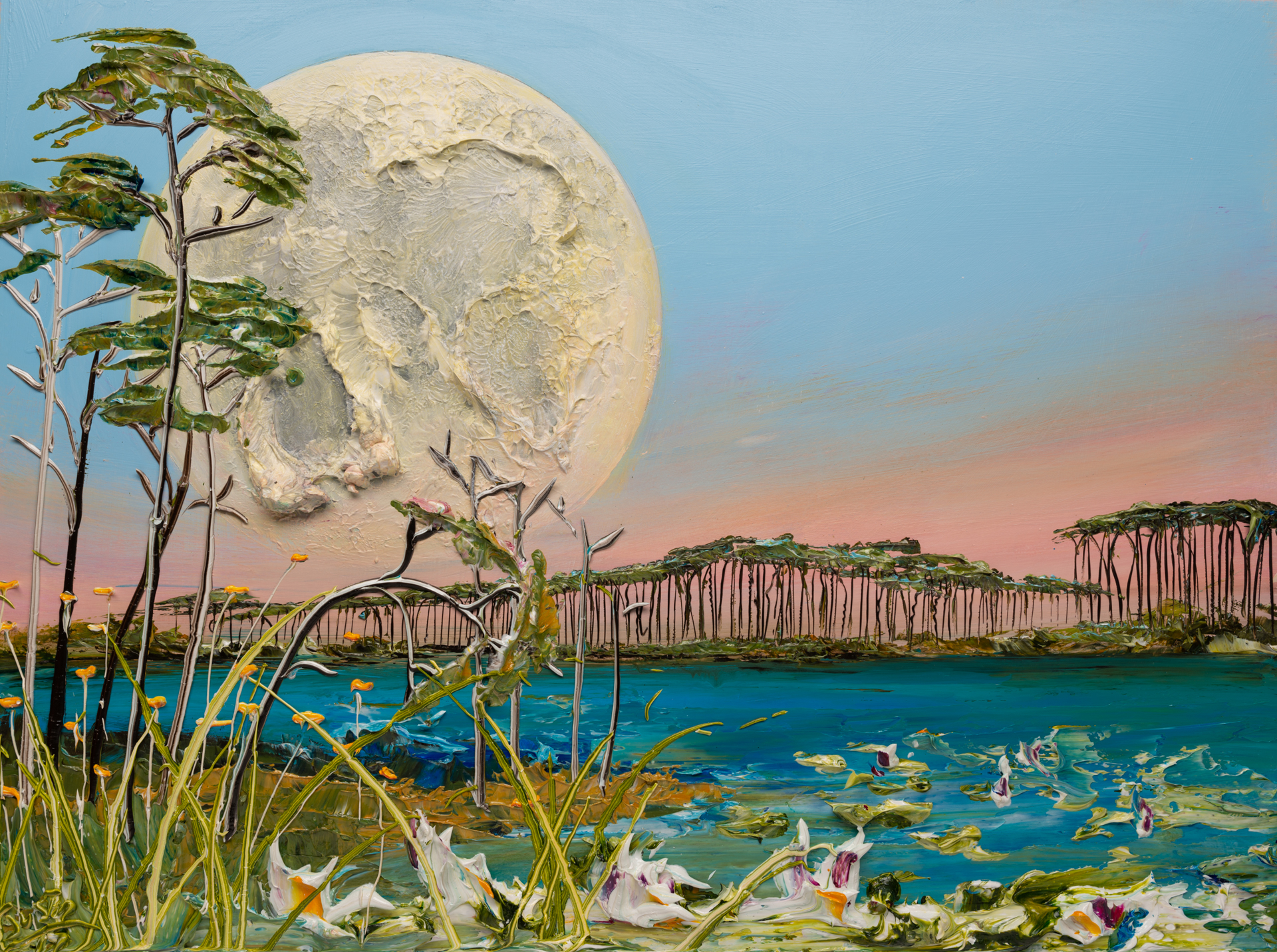 (SOLD) MOONSCAPE MS-40x30-2019-307 by JUSTIN GAFFREY